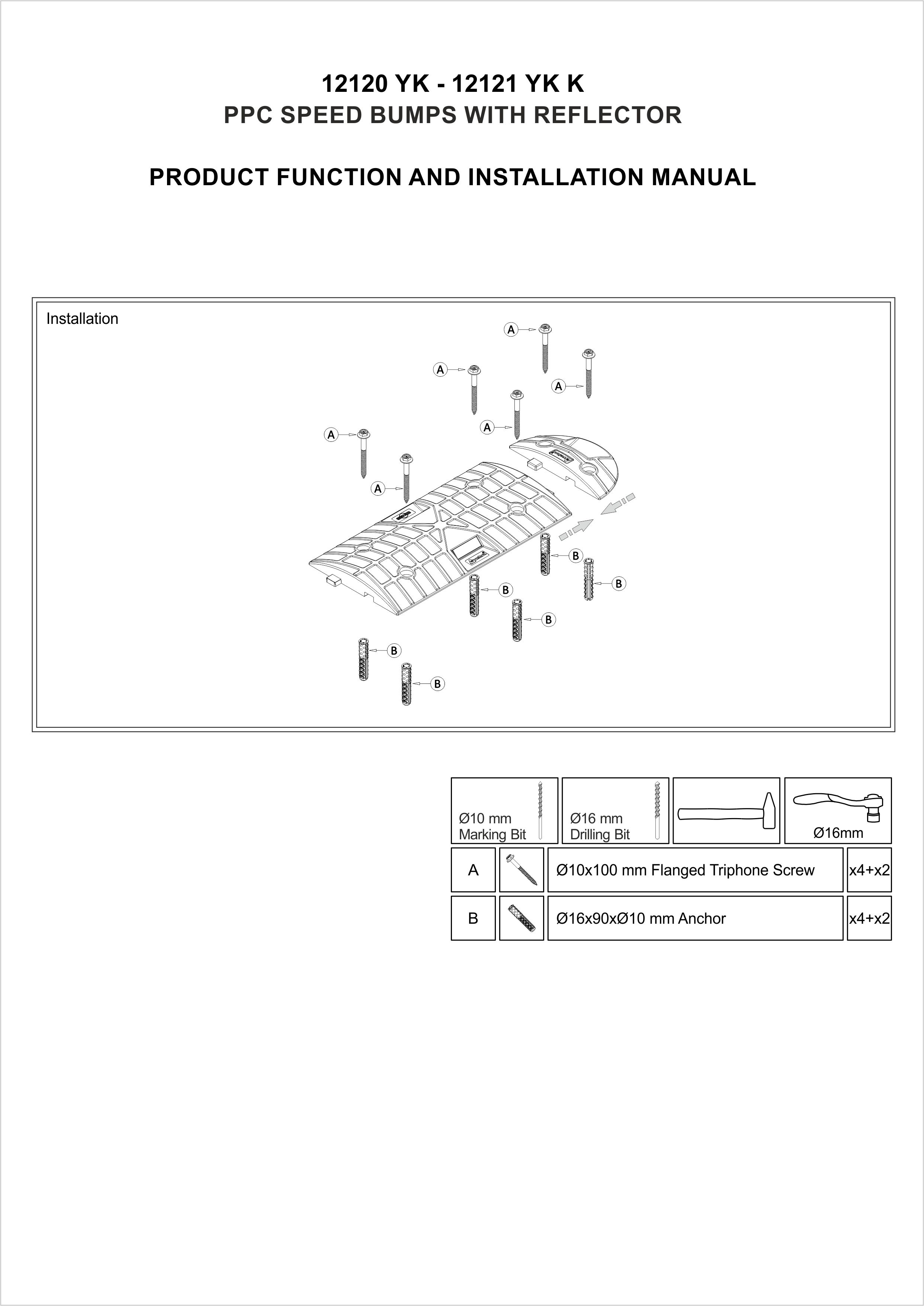 12120 YK - 12121 YK K INSTALLATION MANUAL