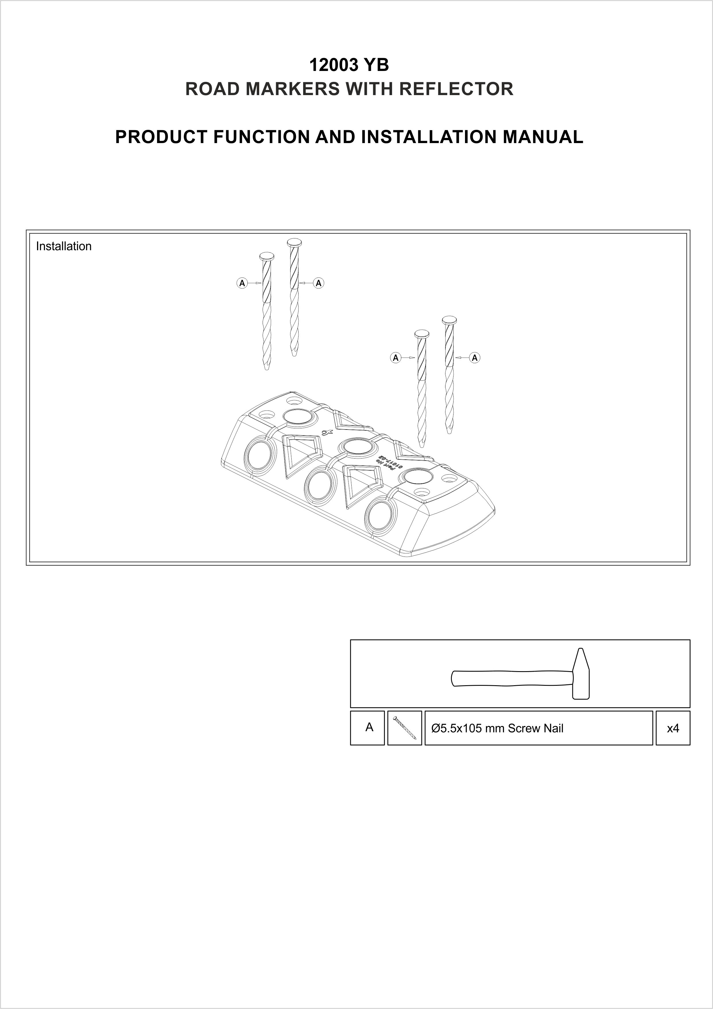 12003 YB INSTALLATION MANUAL