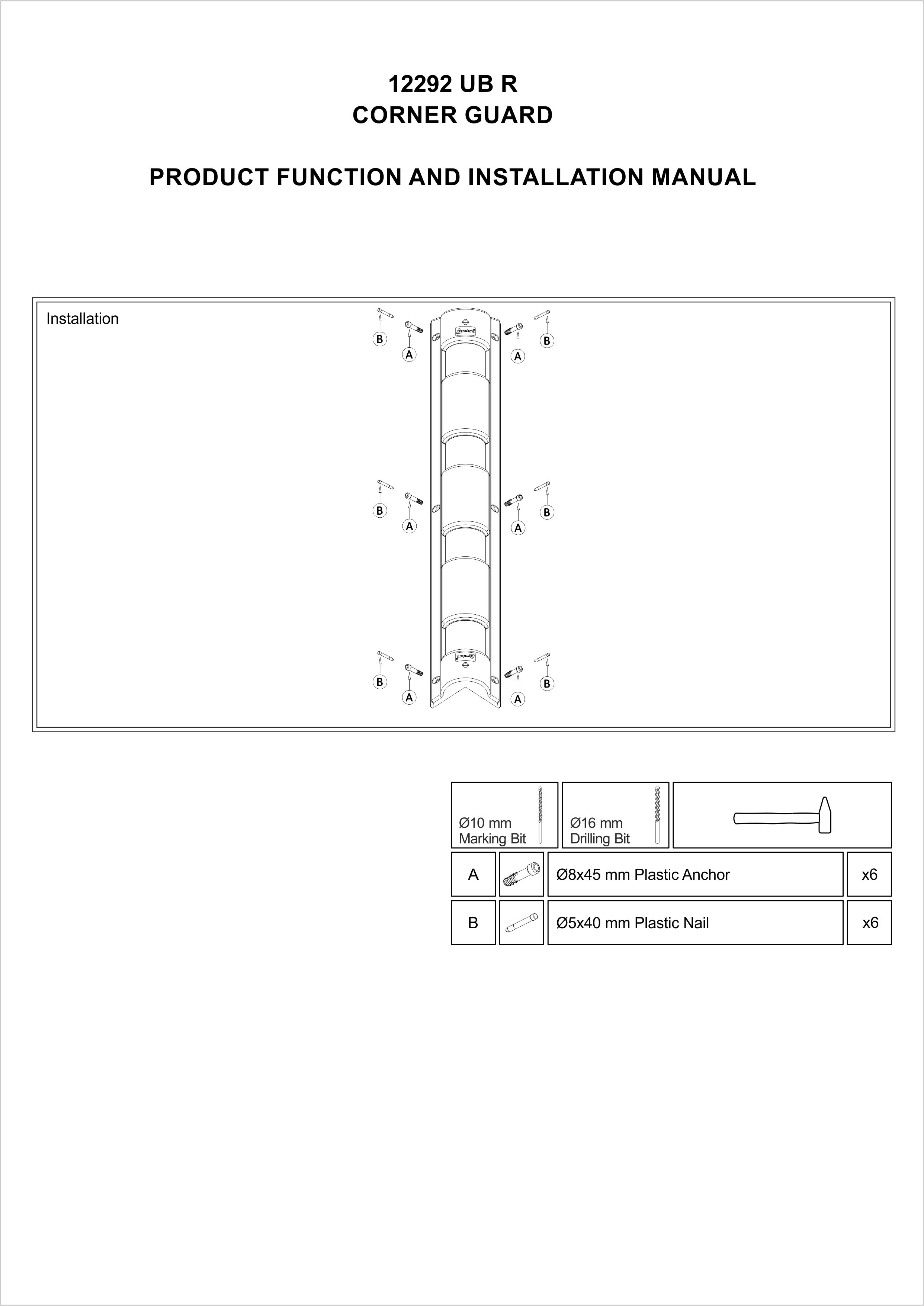 12292 UB R INSTALLATION MANUAL