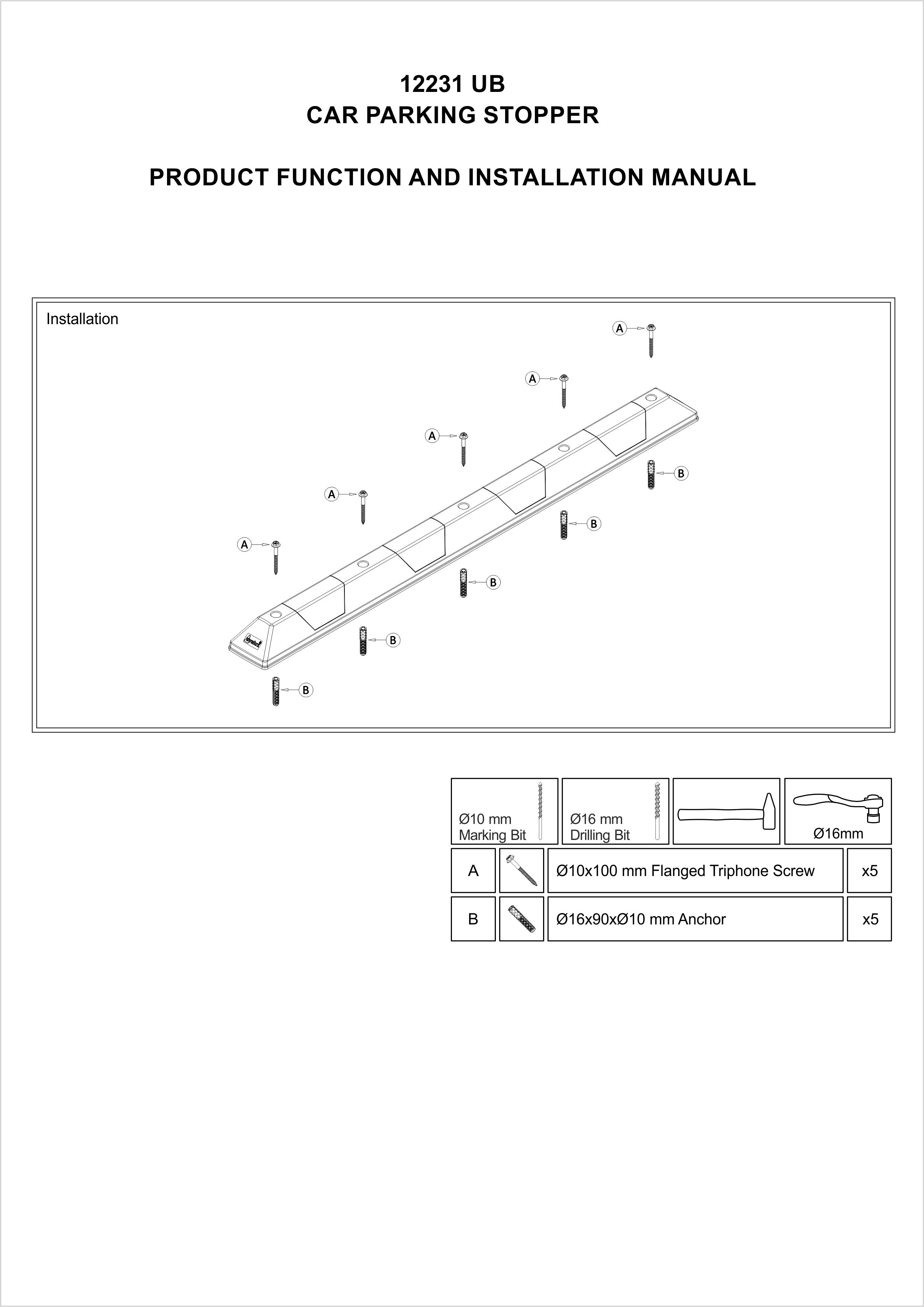 12231 UB INSTALLATION MANUAL