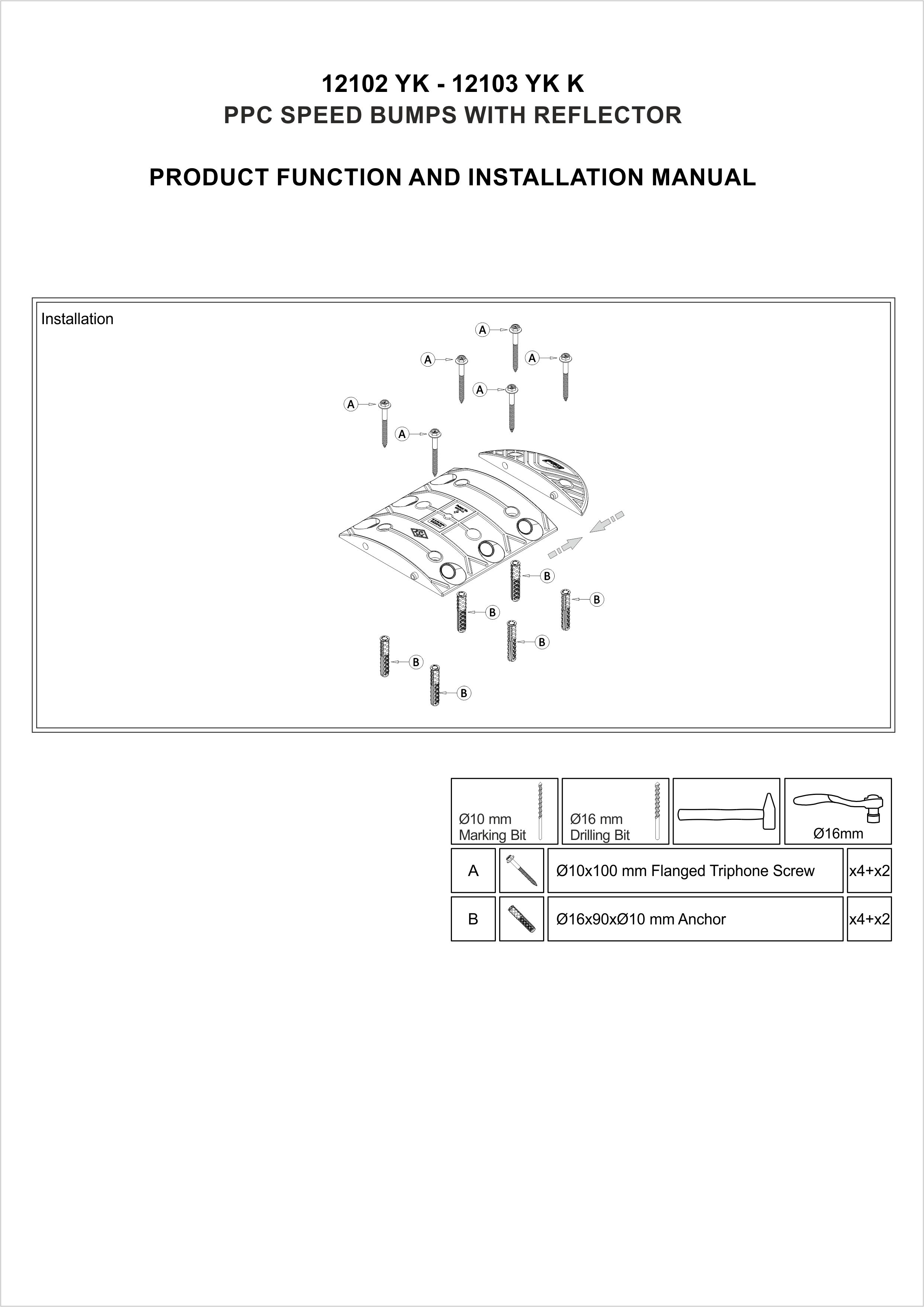 12102 YK - 12103 YK K INSTALLATION MANUAL