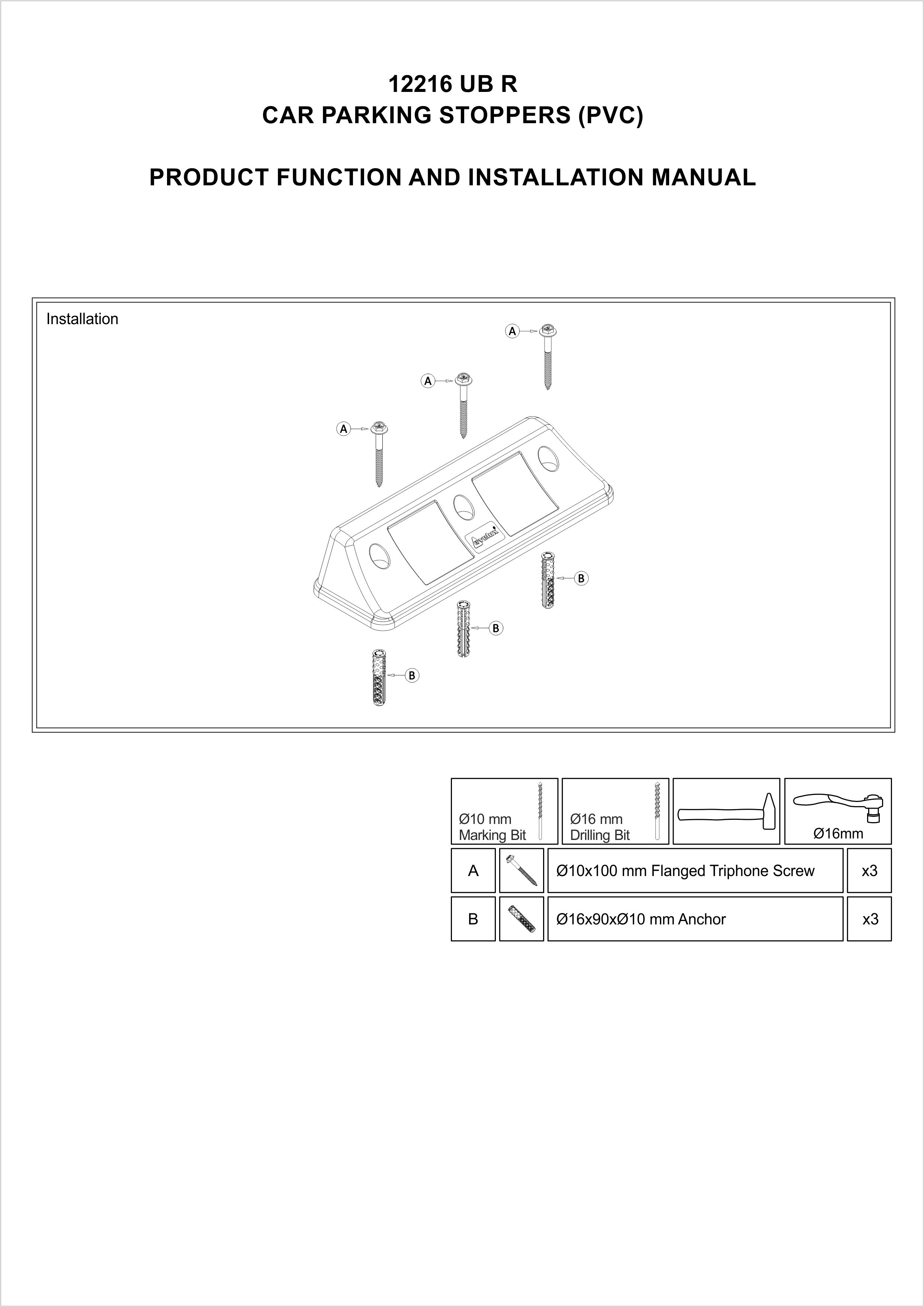 12216 UB R INSTALLATION MANUAL