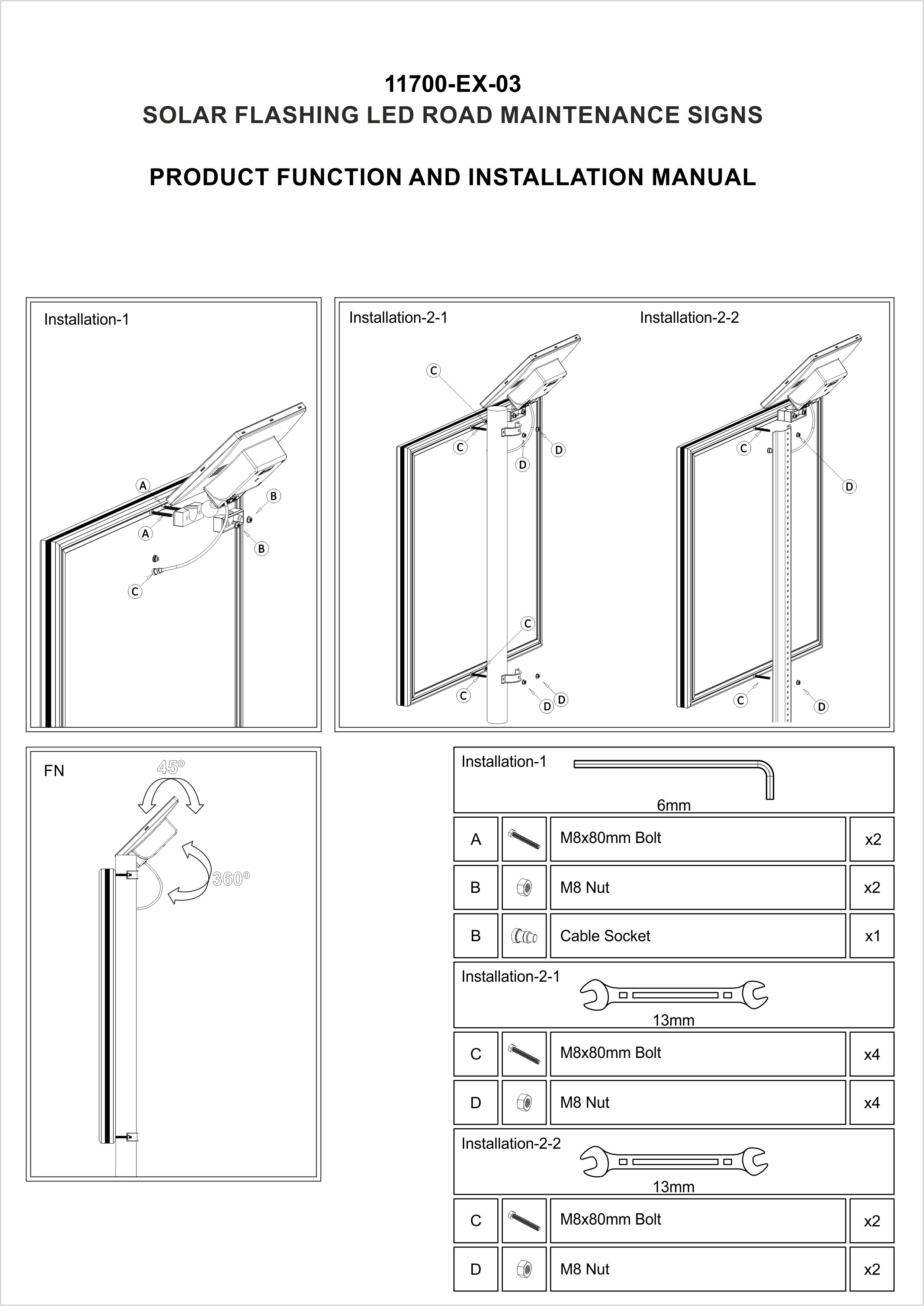 11700-EX-03 INSTALLATION MANUAL