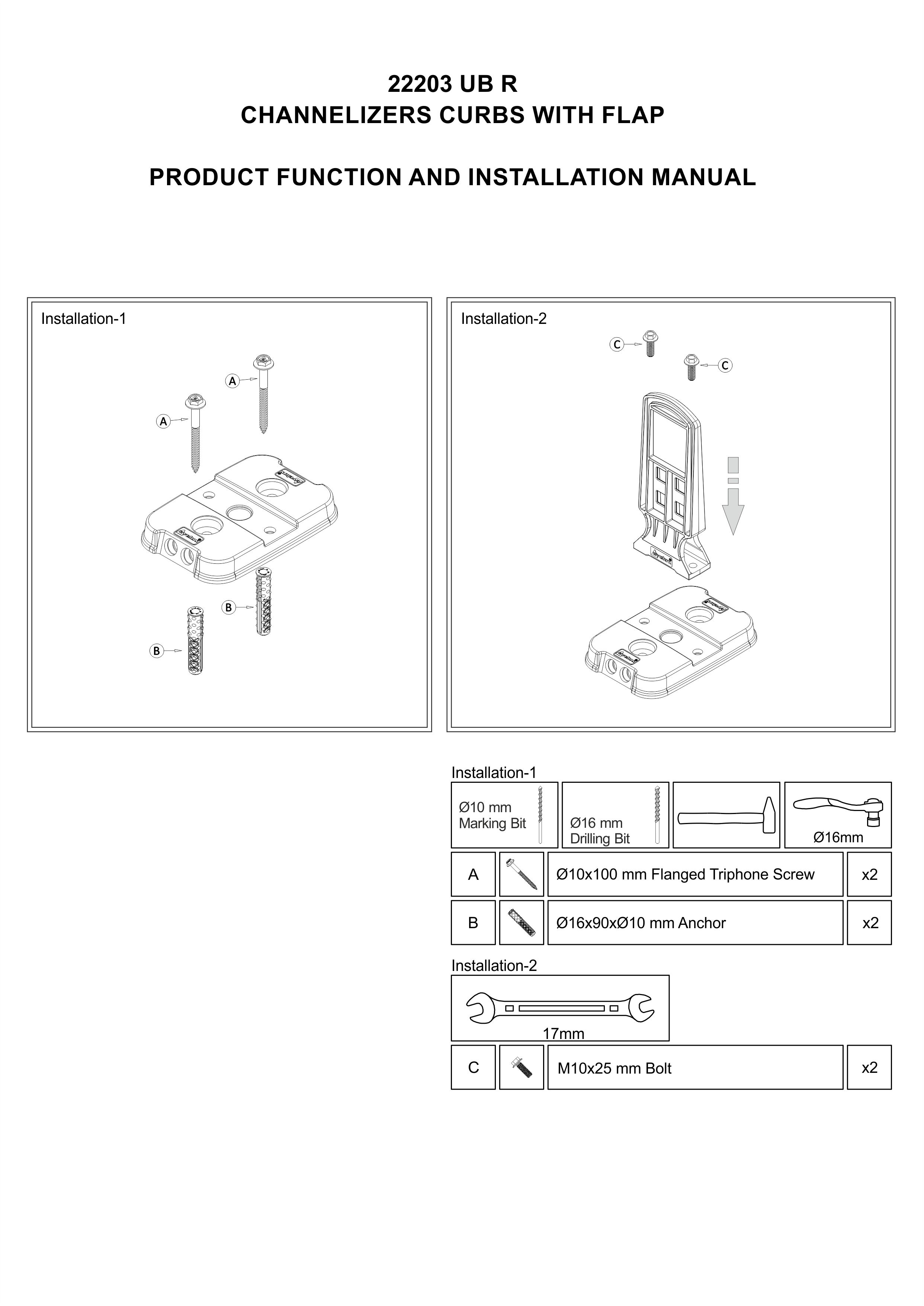 22203 UB R INSTALLATION MANUAL
