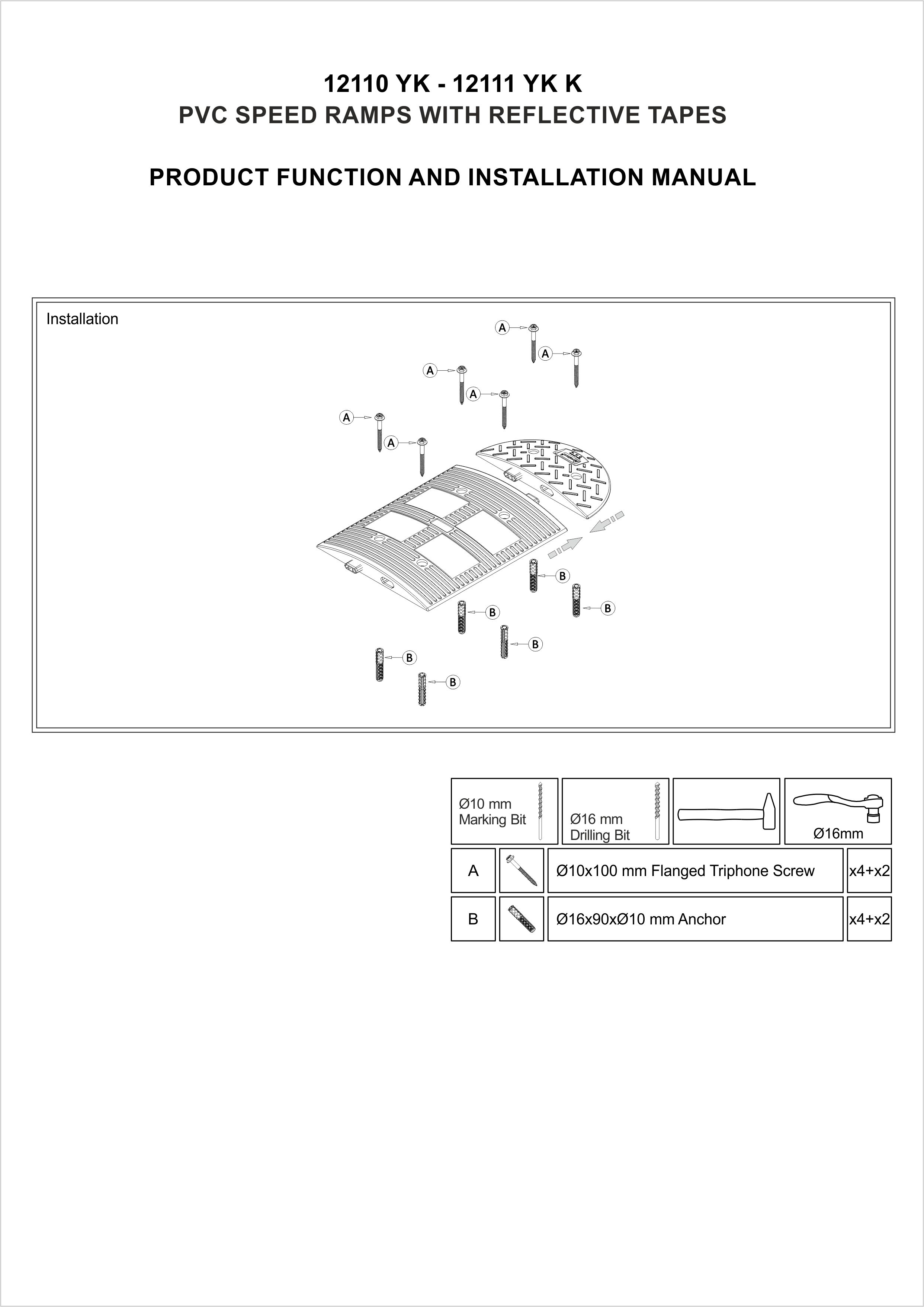 12110 YK - 12111 YK K INSTALLATION MANUAL