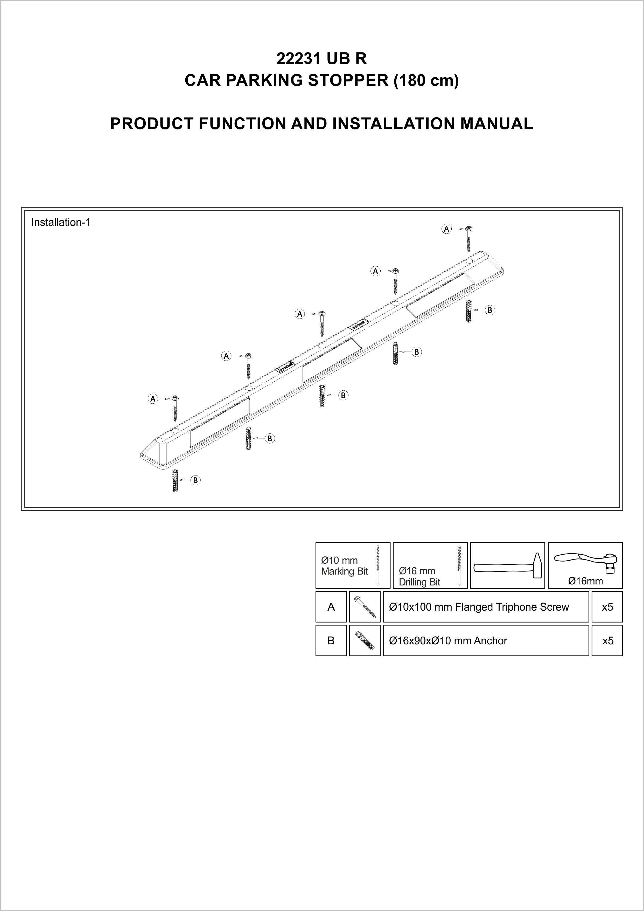 22231 UB R INSTALLATION MANUAL