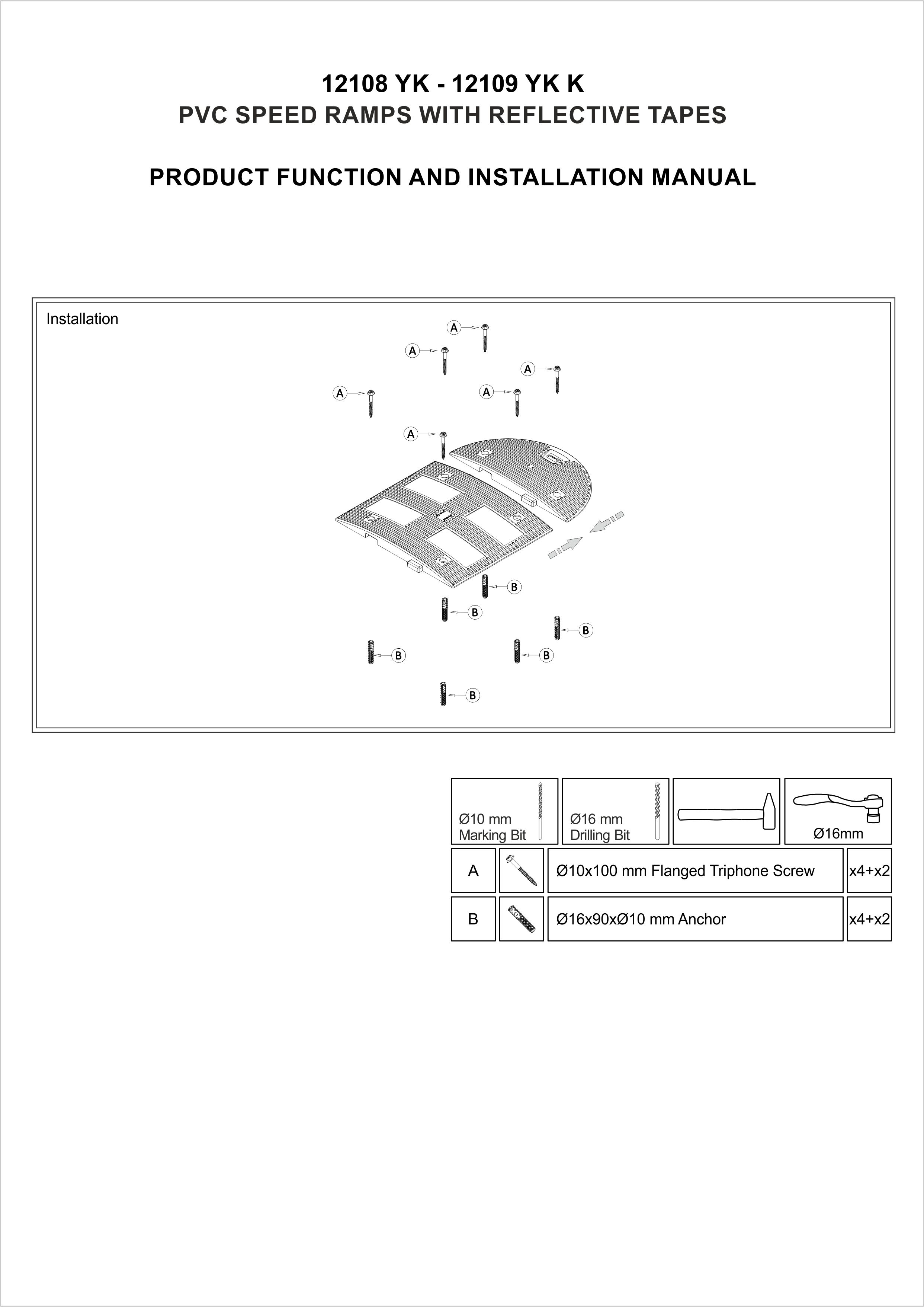 12108 YK - 12109 YK K INSTALLATION MANUAL