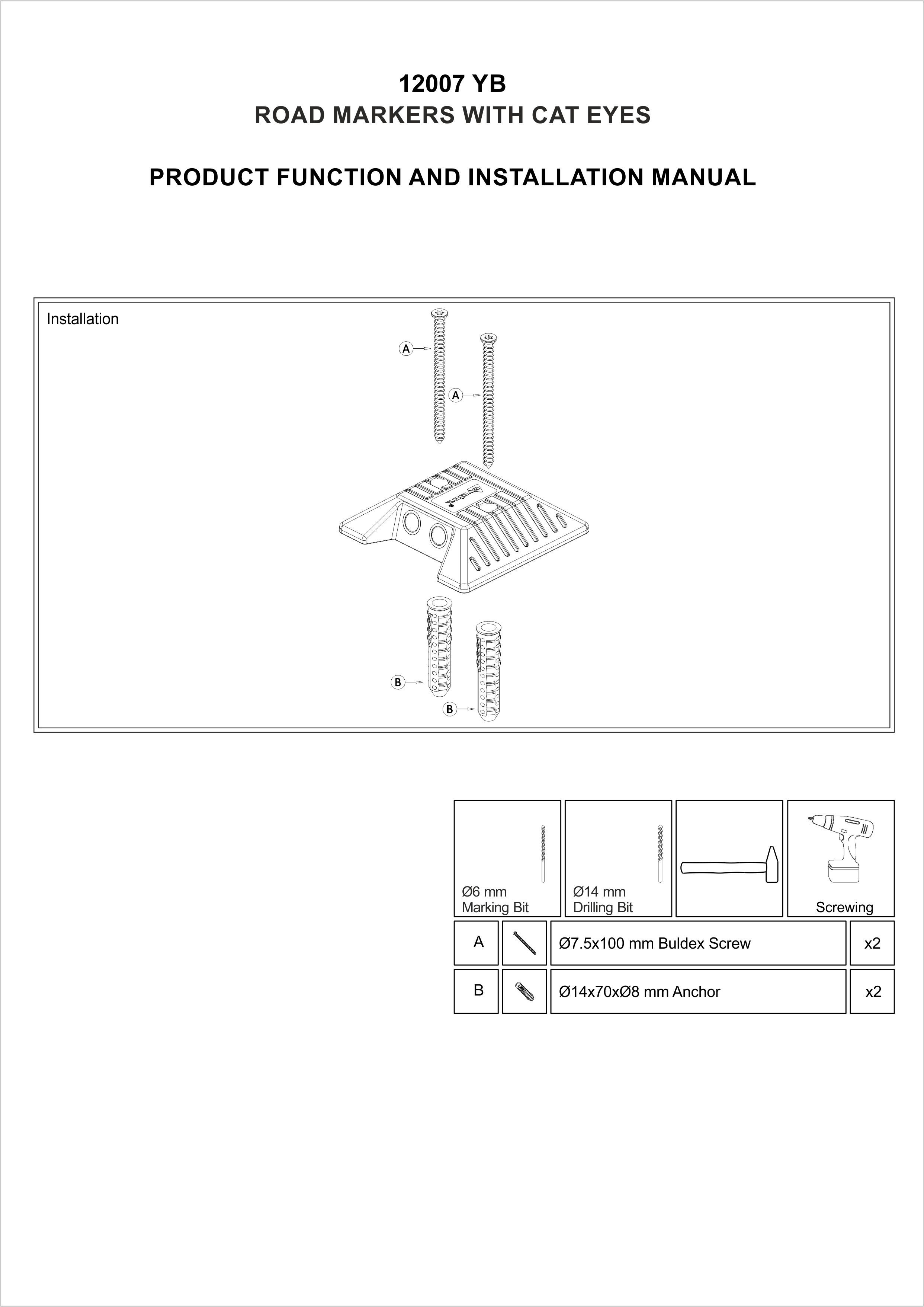 12007 YB INSTALLATION MANUAL