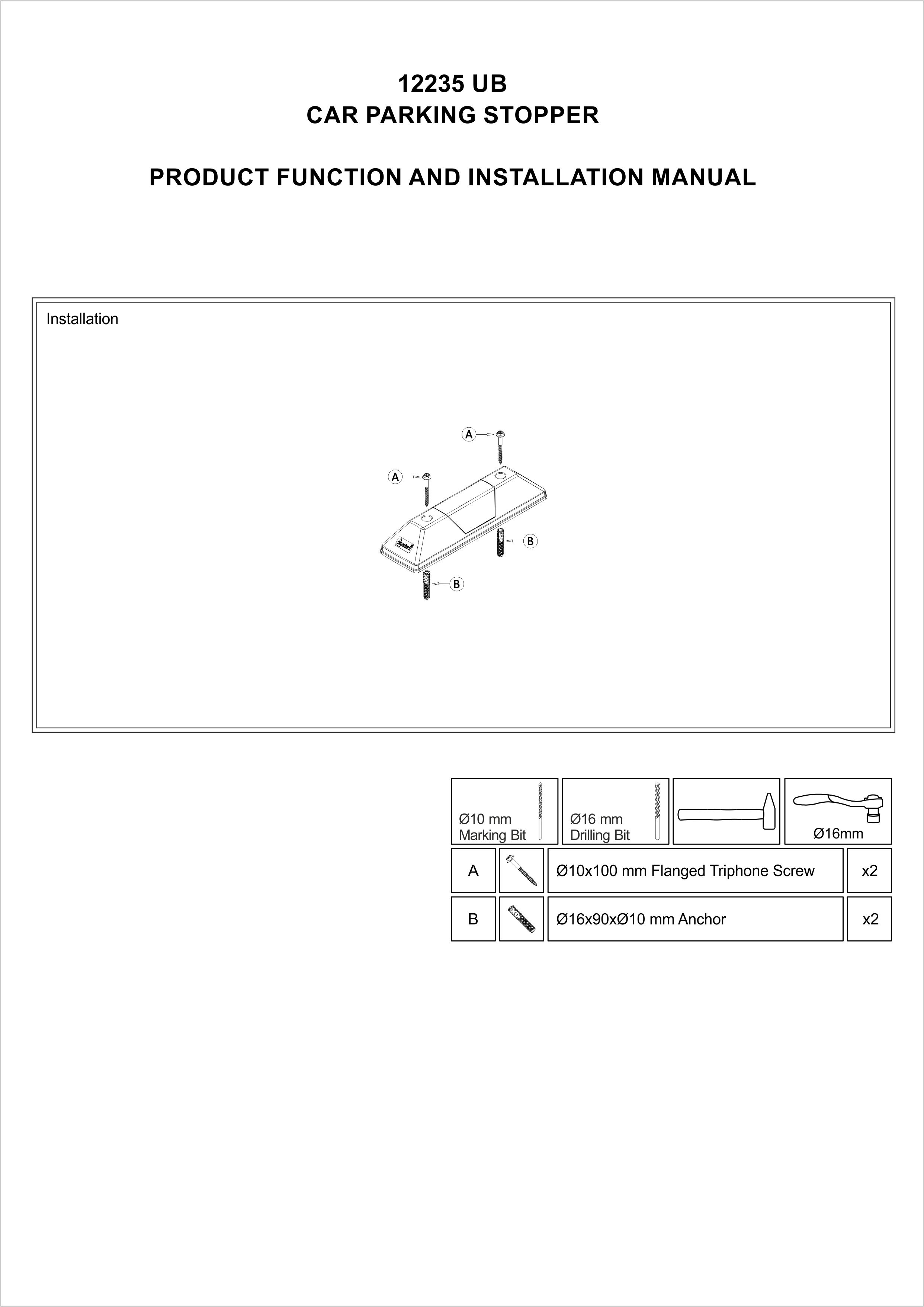 12235 UB INSTALLATION MANUAL
