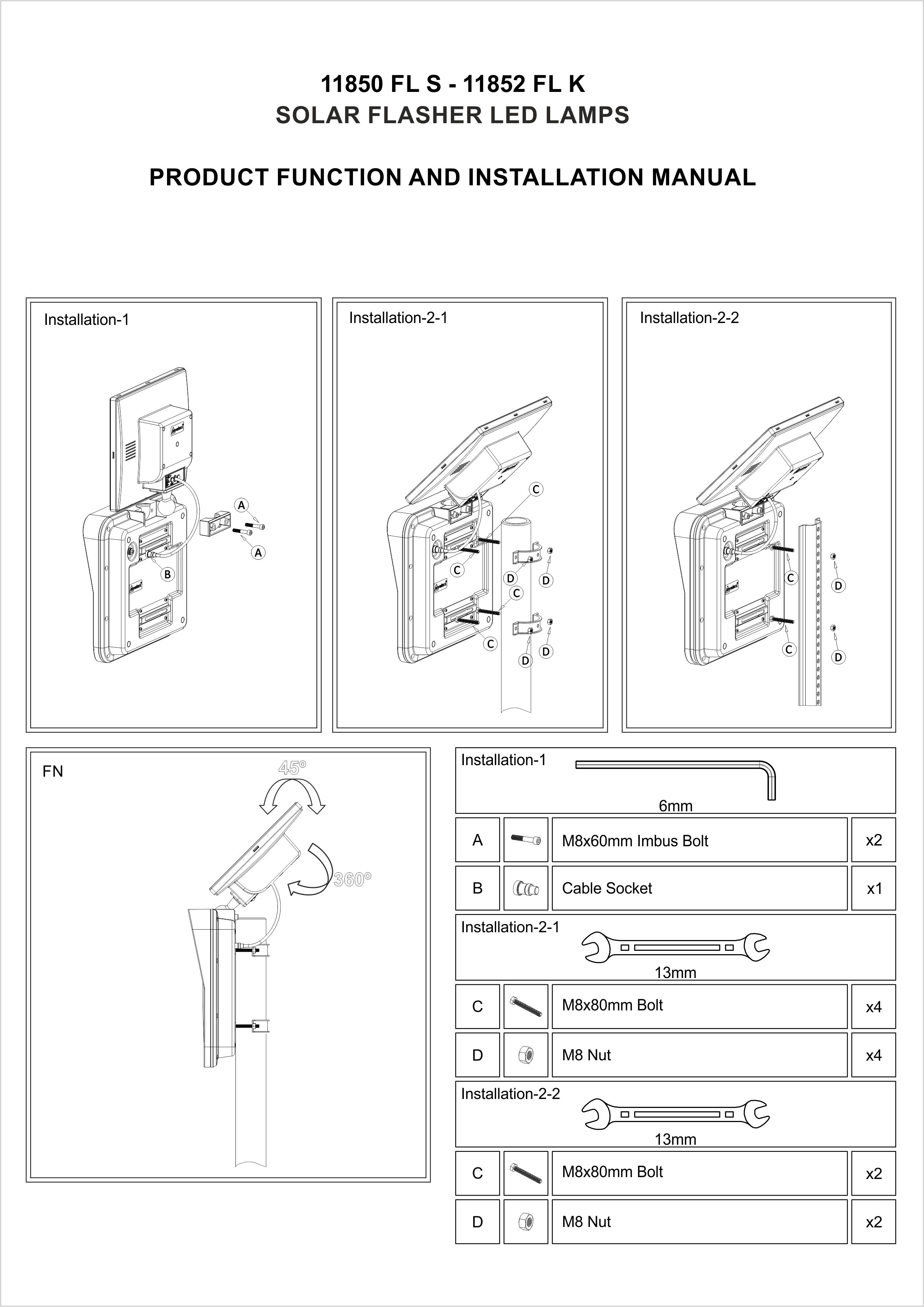 11850 FL S INSTALLATION MANUAL