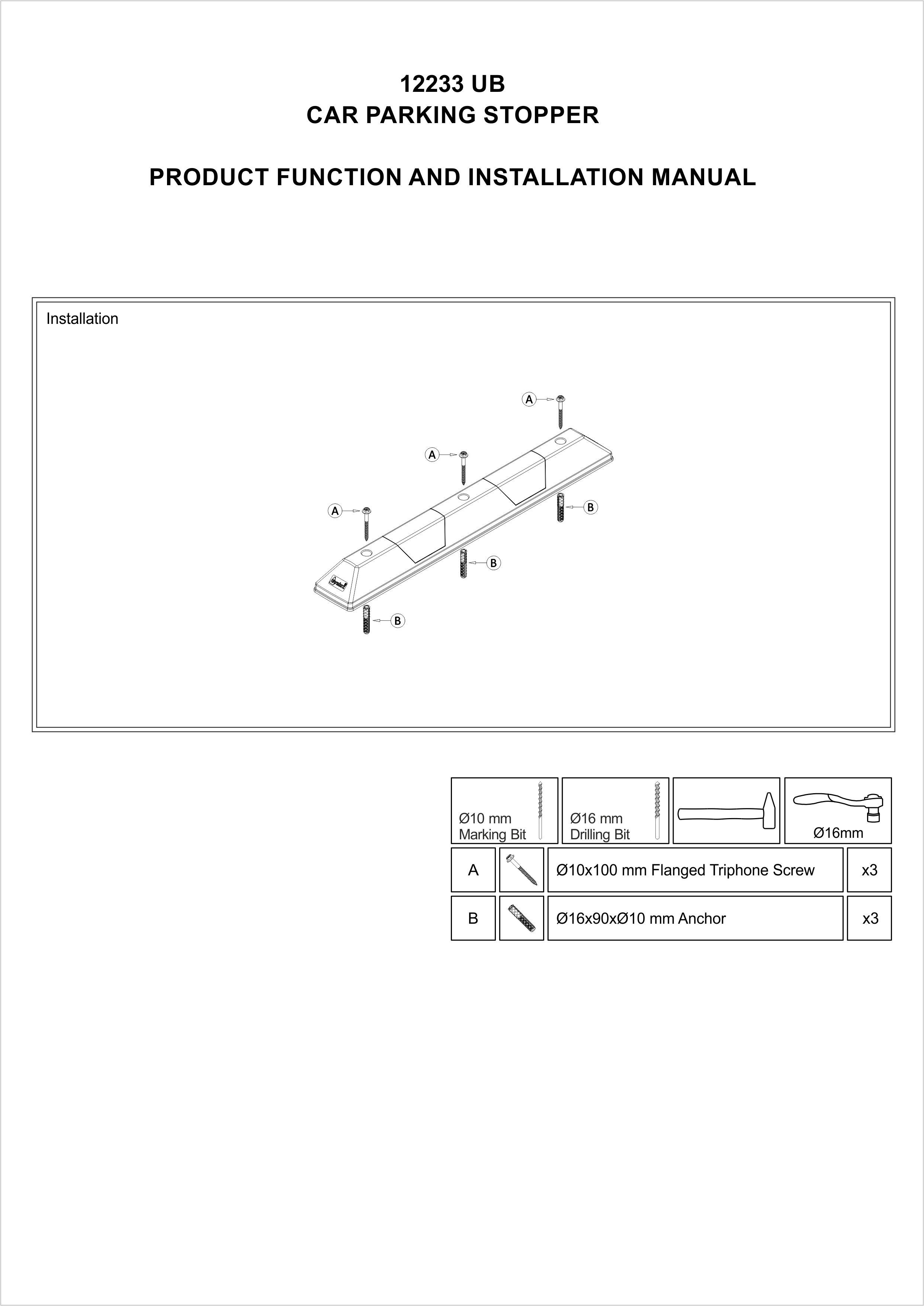 12233 UB INSTALLATION MANUAL