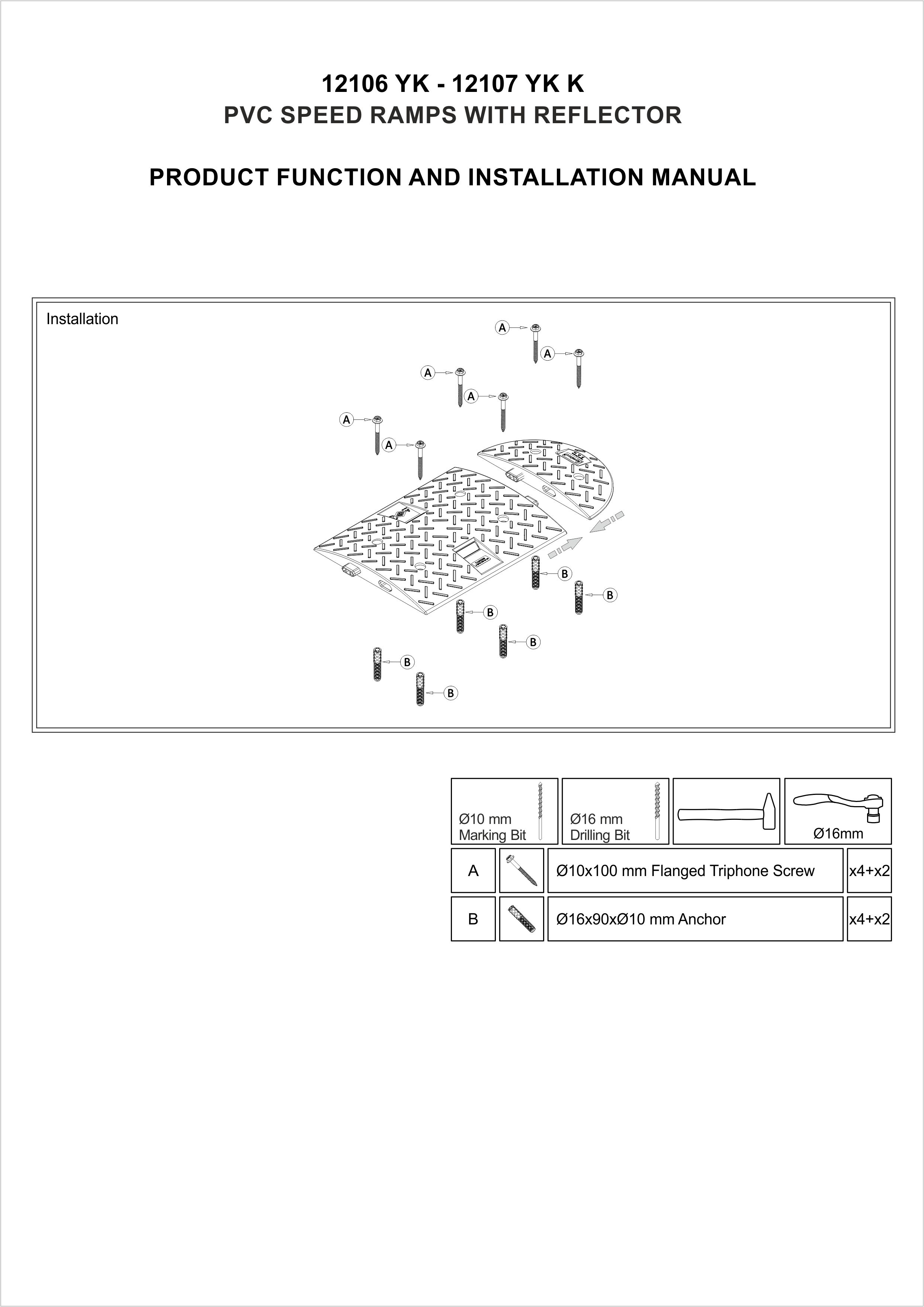 12106 YK - 12107 YK K INSTALLATION MANUAL