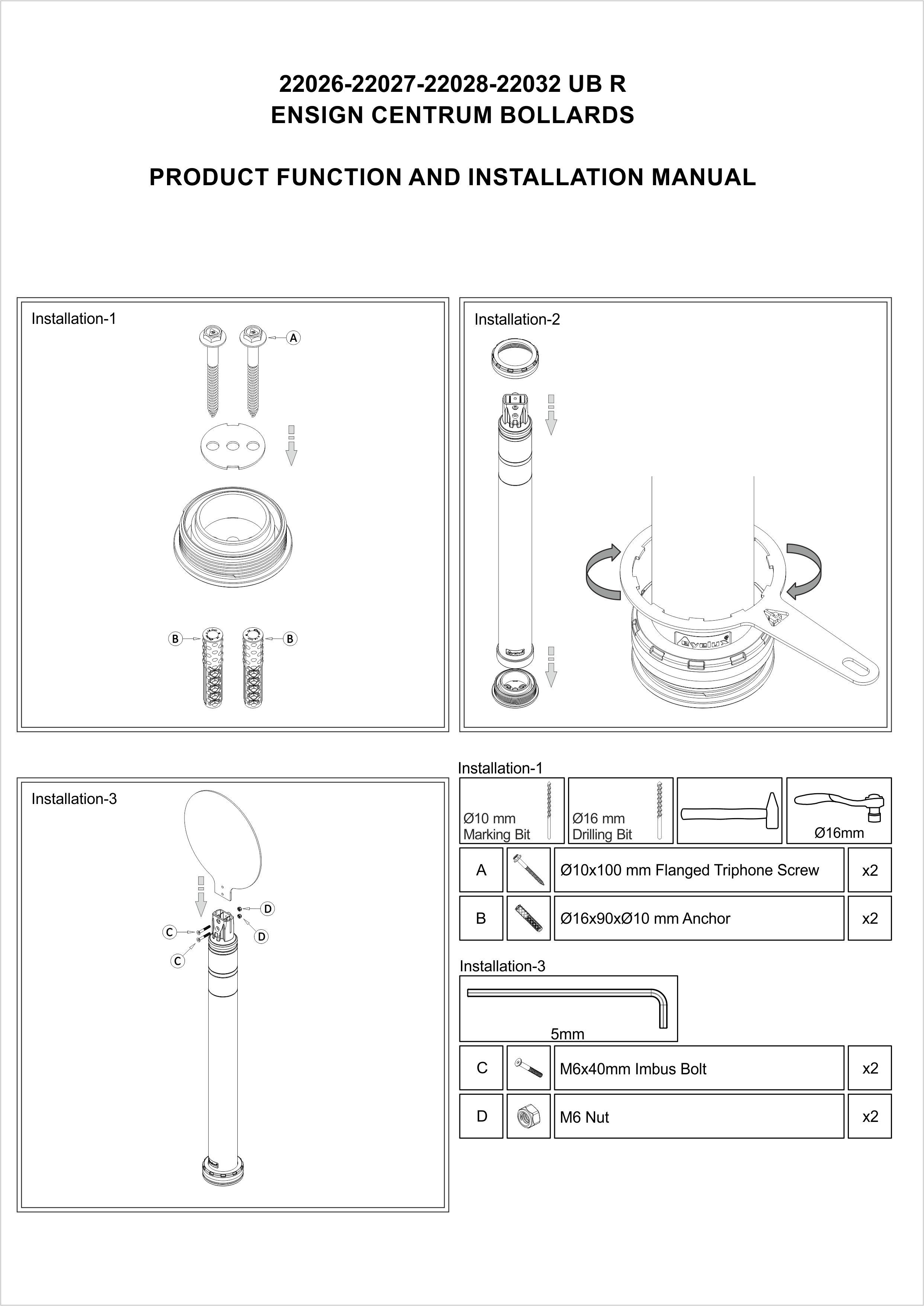 22028 UB R INSTALLATION MANUAL