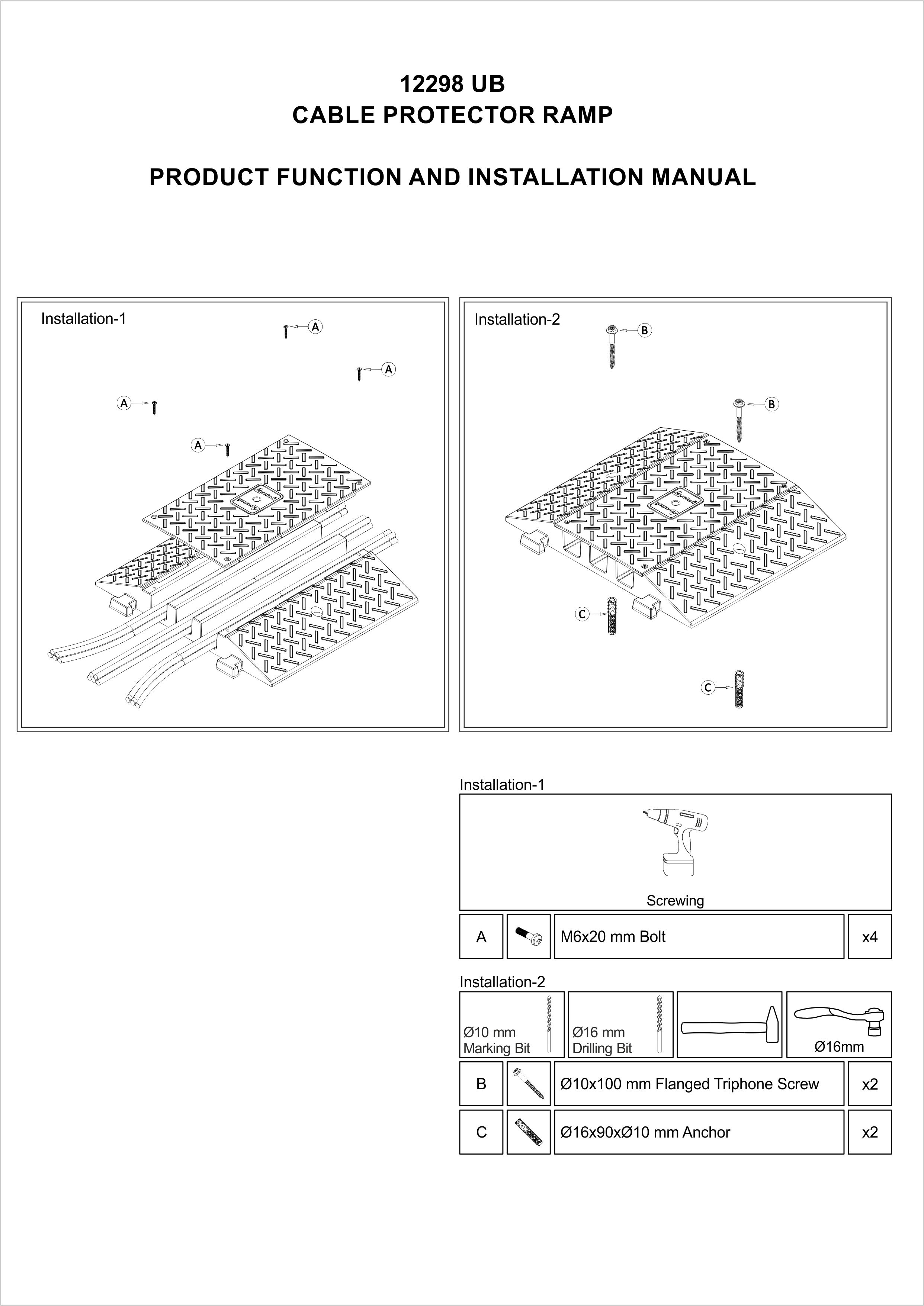 12298 UB INSTALLATION MANUAL