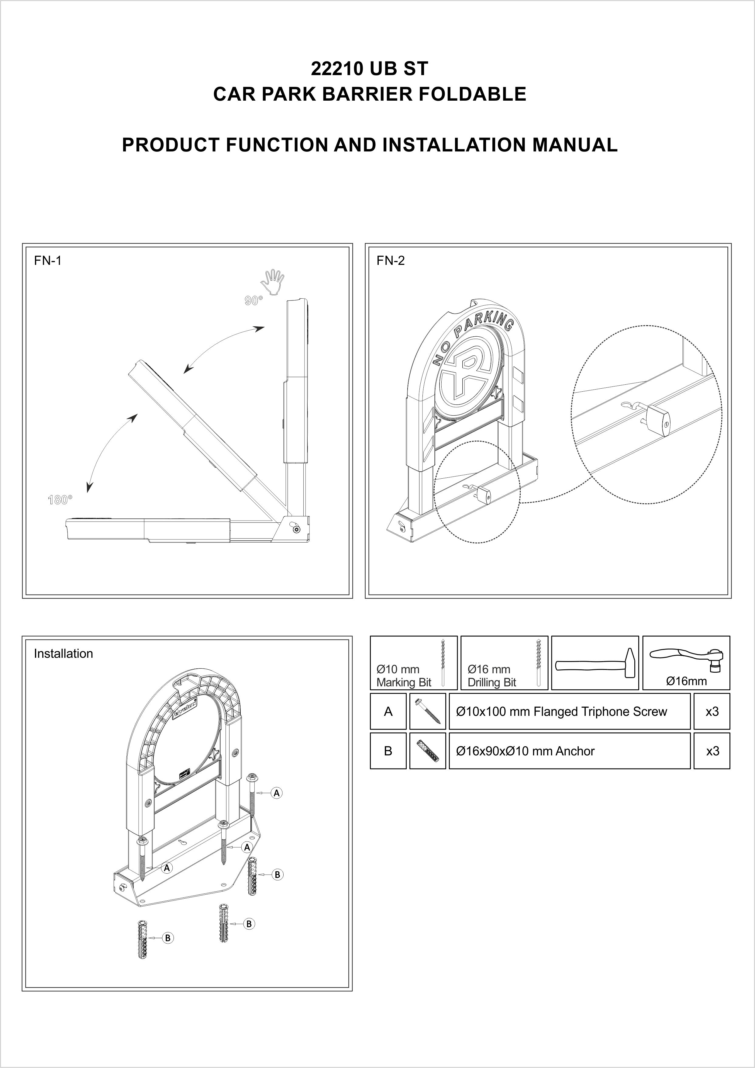 22210 UB ST INSTALLATION MANUAL