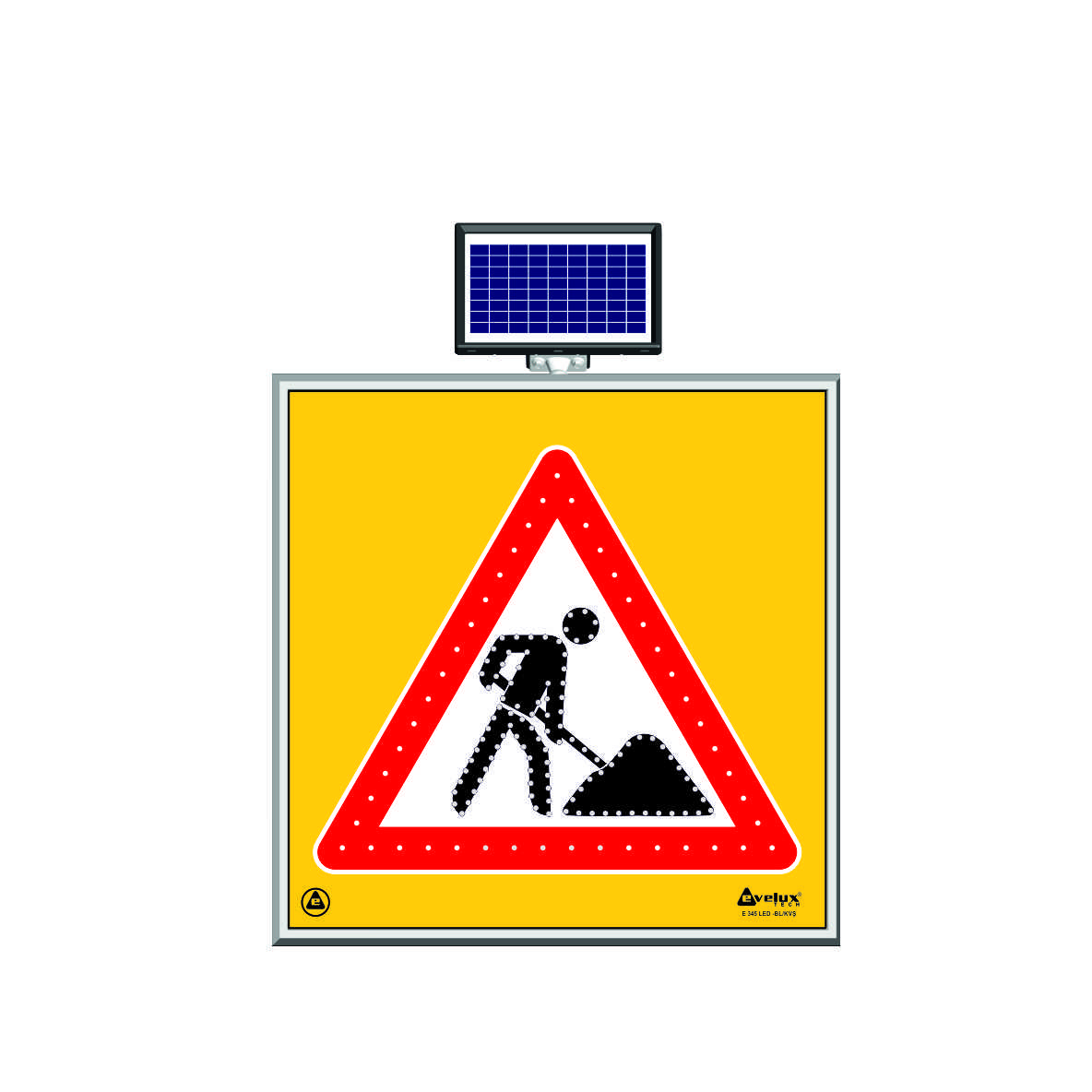 11600 S-LD - Alt. 1 Solar Flashing LED Road Maintenance Sign