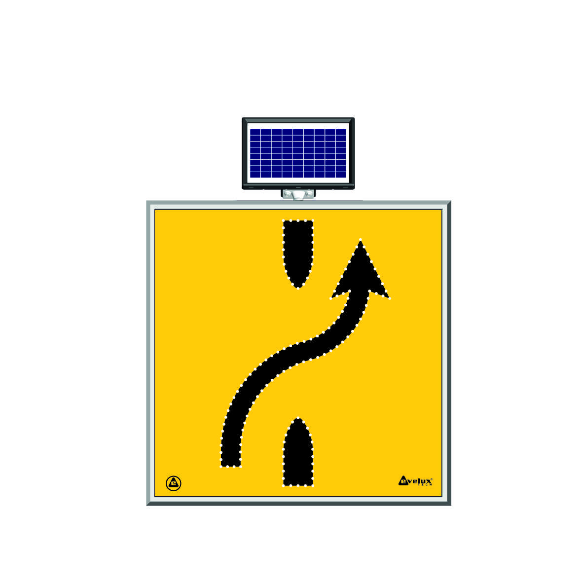 11600 S-LD - Alt. 10 Solar Flashing LED Road Maintenance Sign