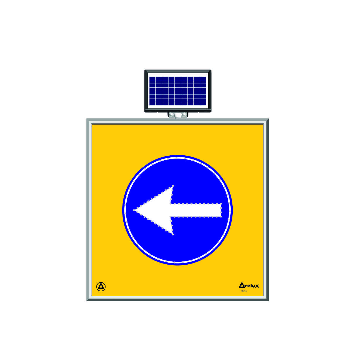 11600 S-LD - Alt. 14 Solar Flashing LED Road Maintenance Sign