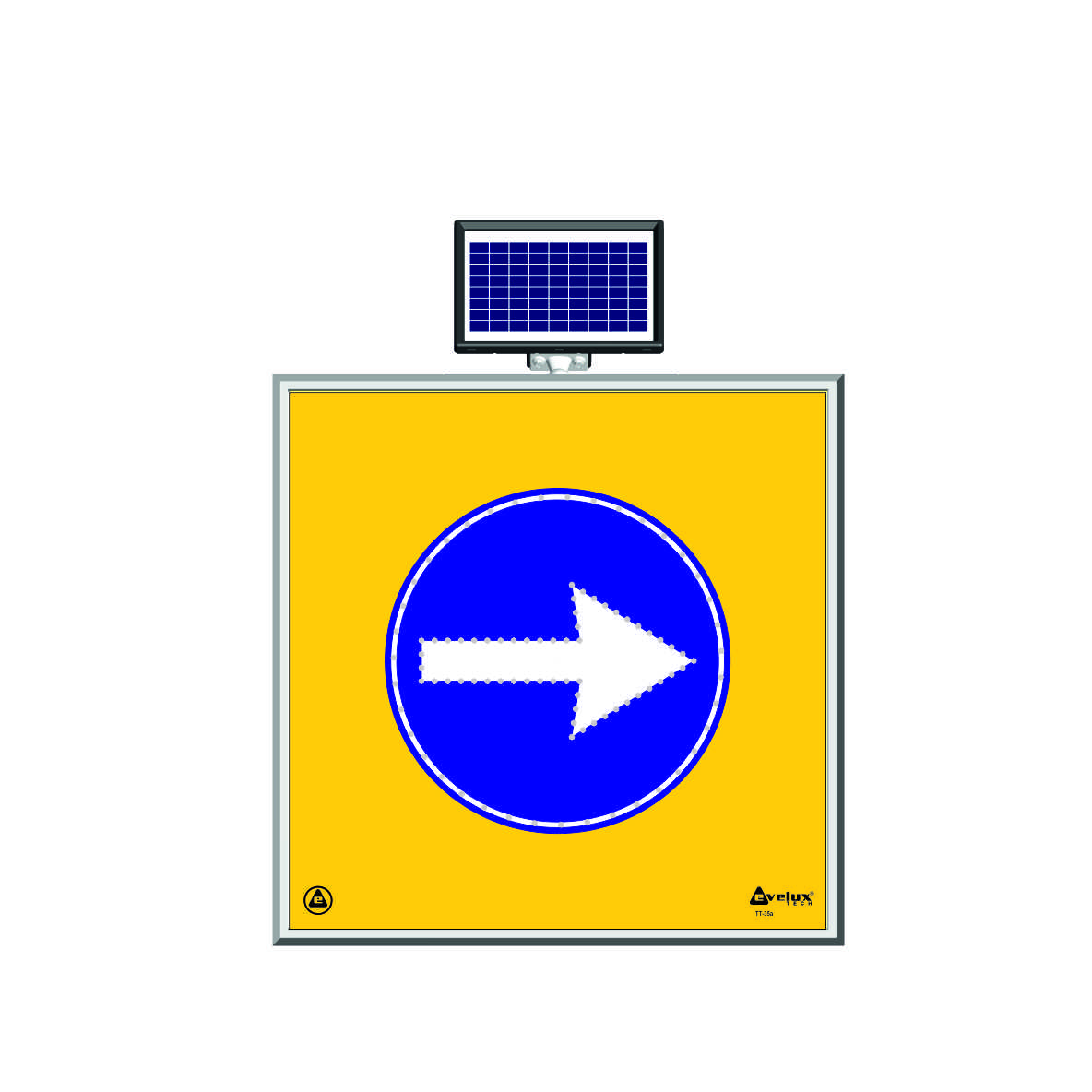 11600 S-LD - Alt. 15 Solar Flashing LED Road Maintenance Sign
