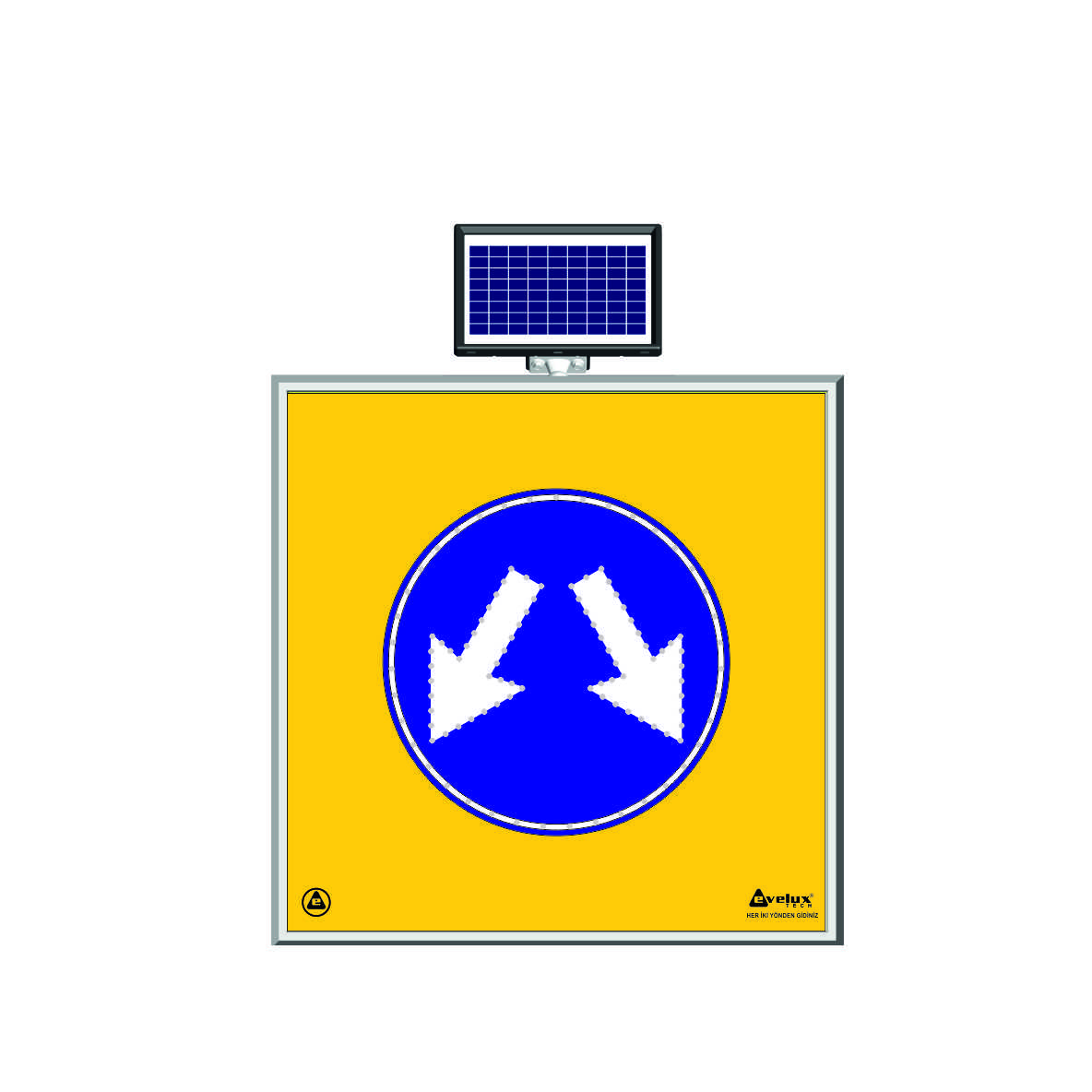 11600 S-LD - Alt. 16 Solar Flashing LED Road Maintenance Sign