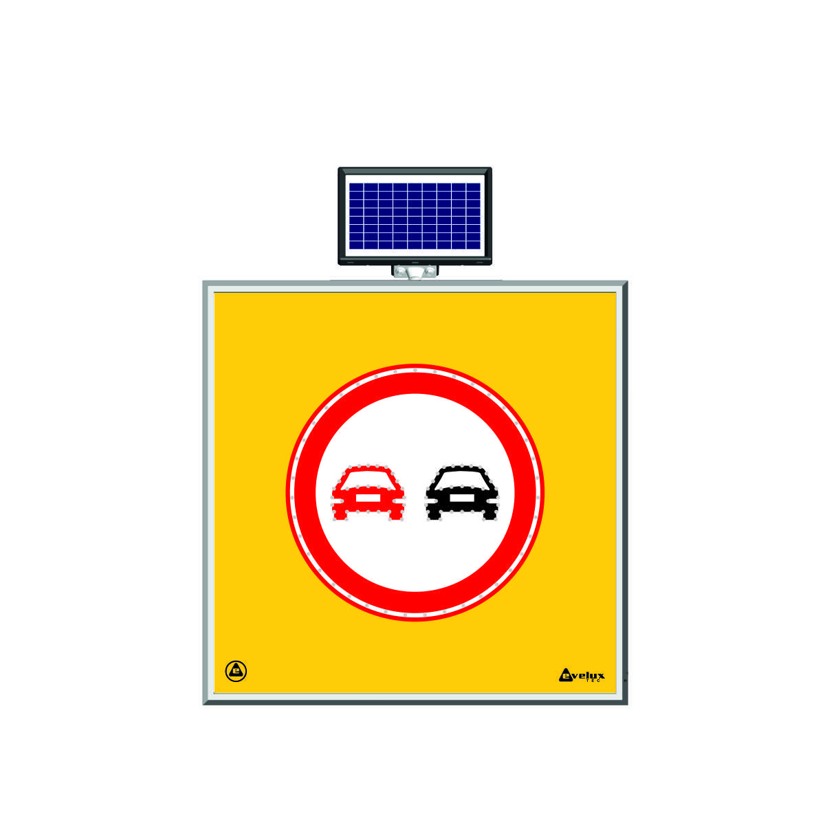 11600 S-LD - Alt. 3 Solar Flashing LED Road Maintenance Sign