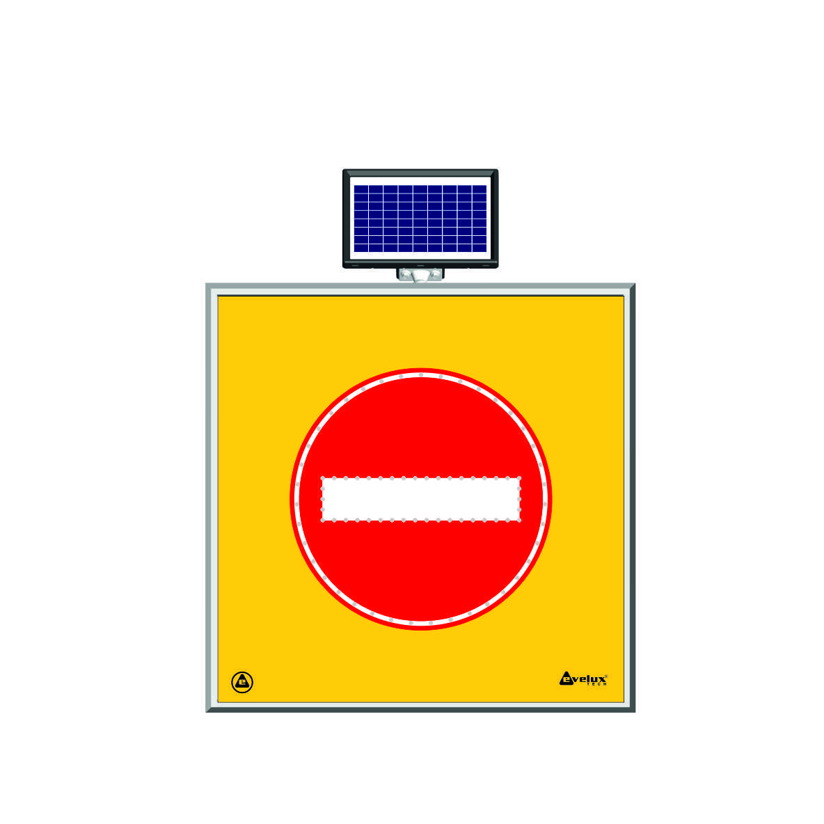 11600 S-LD - Alt. 4 Solar Flashing LED Road Maintenance Sign