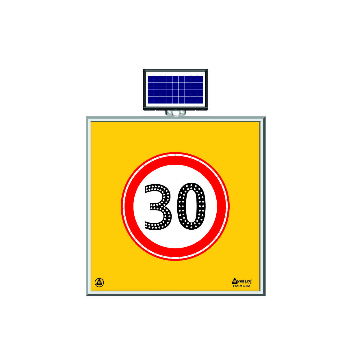11600 S-LD - Alt. 5  Solar Flashing LED Road Maintenance Sign