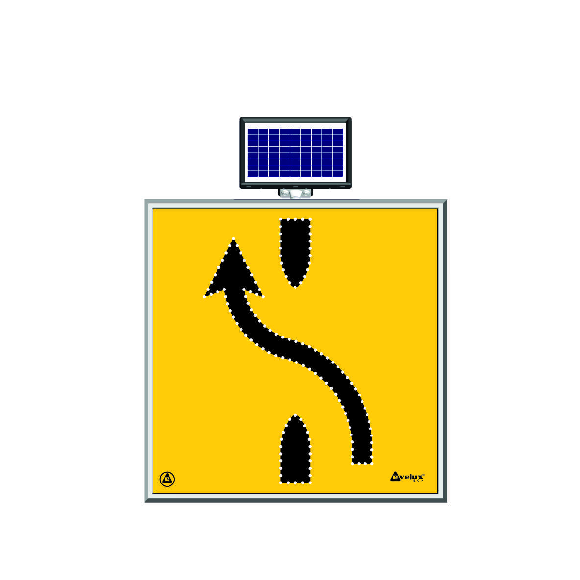 11600 S-LD - Alt. 9 Solar Flashing LED Road Maintenance Sign