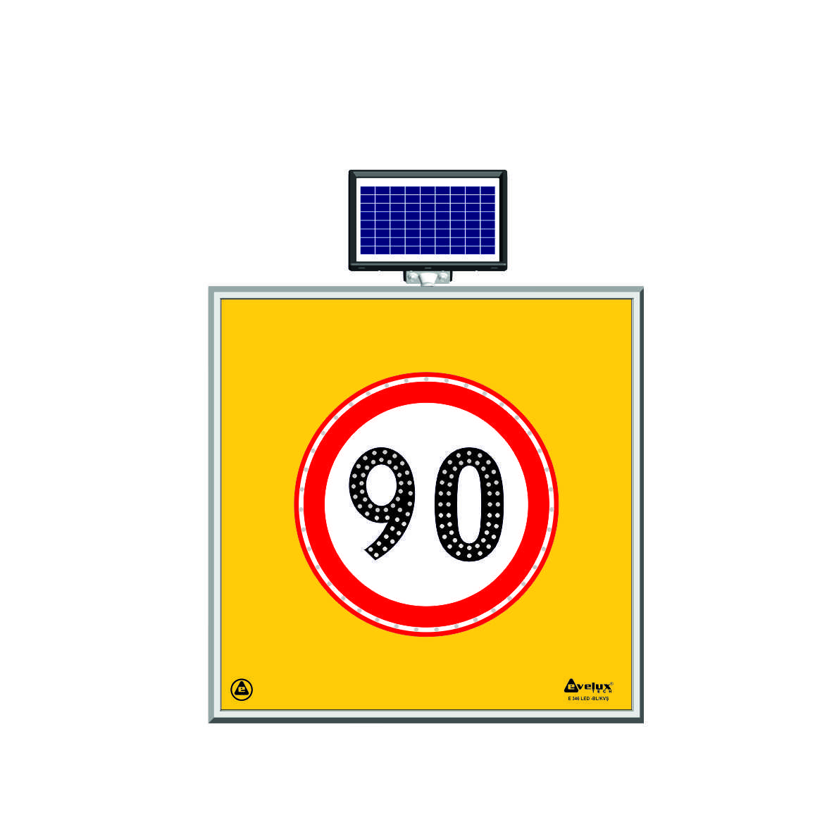 11600 S-LD - Şekil 8 Solar LED'li Yol Bakım Levhası