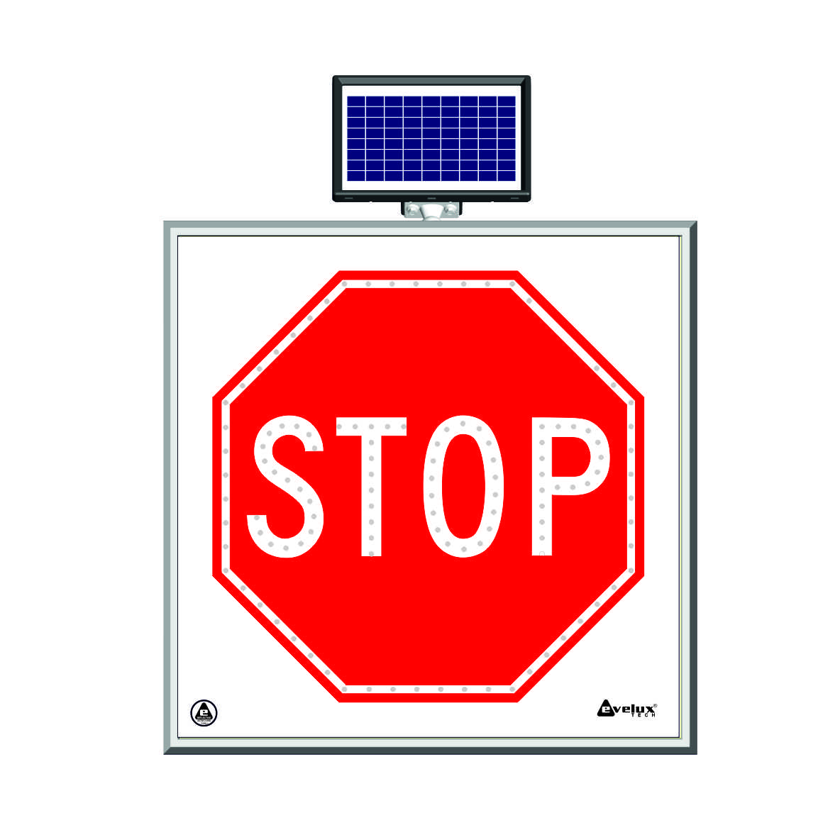 11700-EX-03 Solar Flashing LED Road Warning Sign