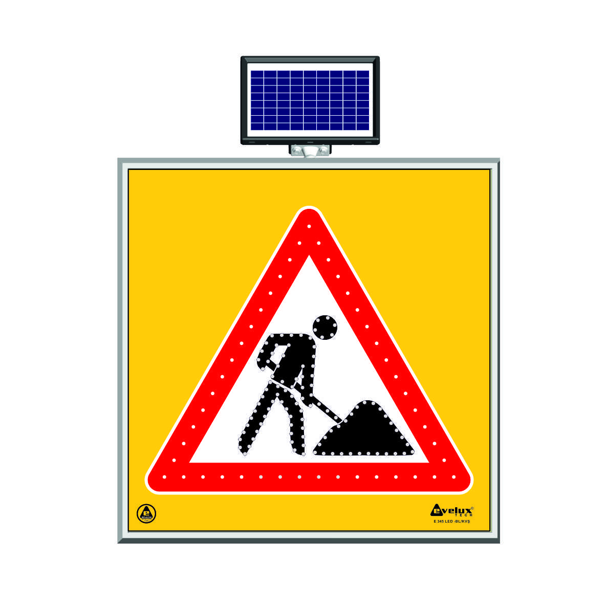 11700 S-LD - Alt. 1 Solar Flashing Led Road Maintenance Sign