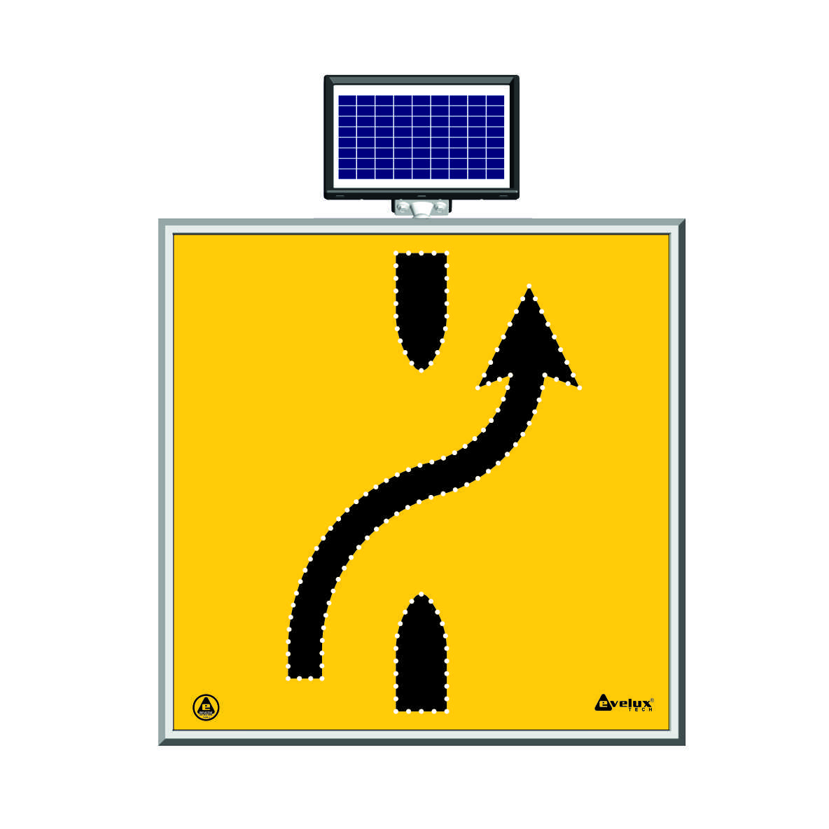 11700 S-LD - Alt. 10 Solar Flashing Led Road Maintenance Sign