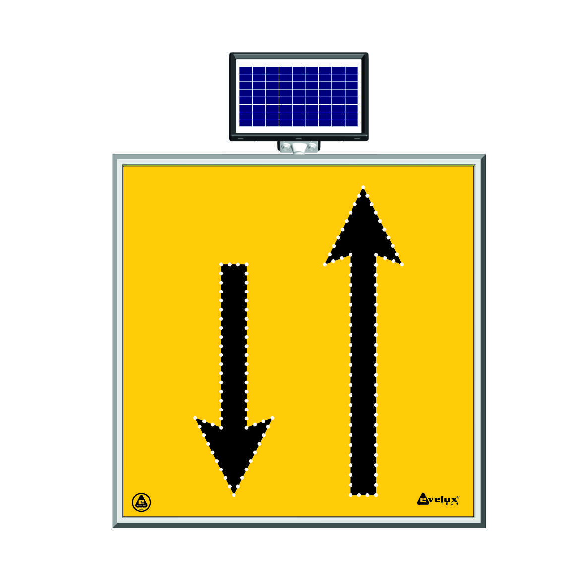 11700 S-LD - Alt. 11 Solar Flashing Led Road Maintenance Sign