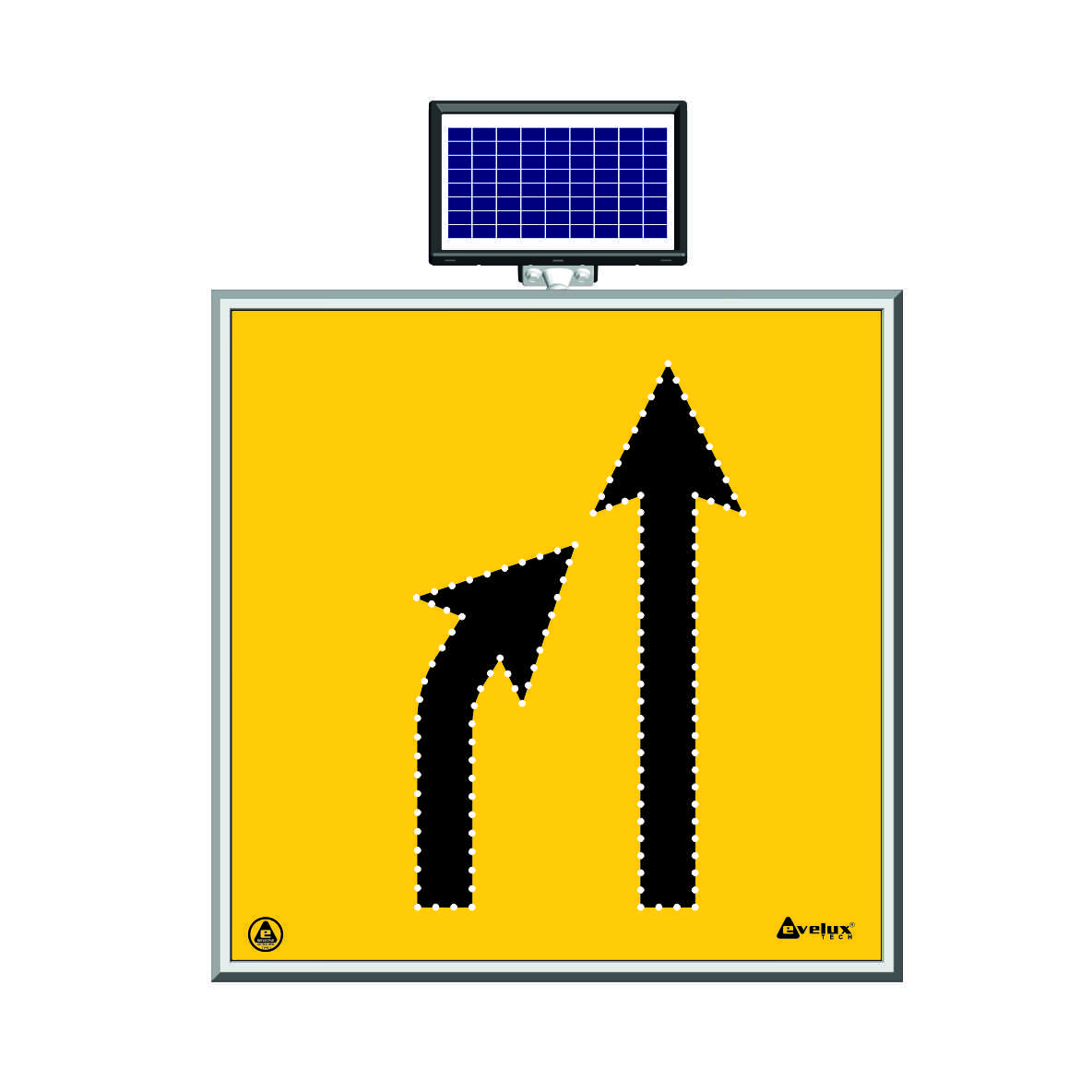11700 S-LD - Alt. 13  Solar Flashing Led Road Maintenance Sign