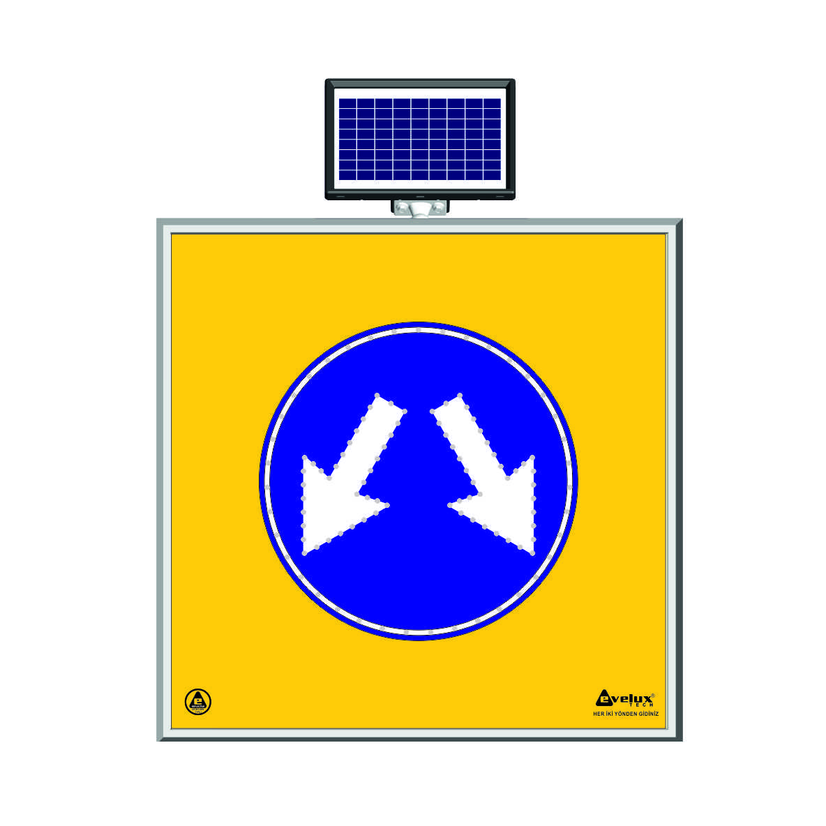 11700 S-LD - Alt. 16  Solar Flashing Led Road Maintenance Sign