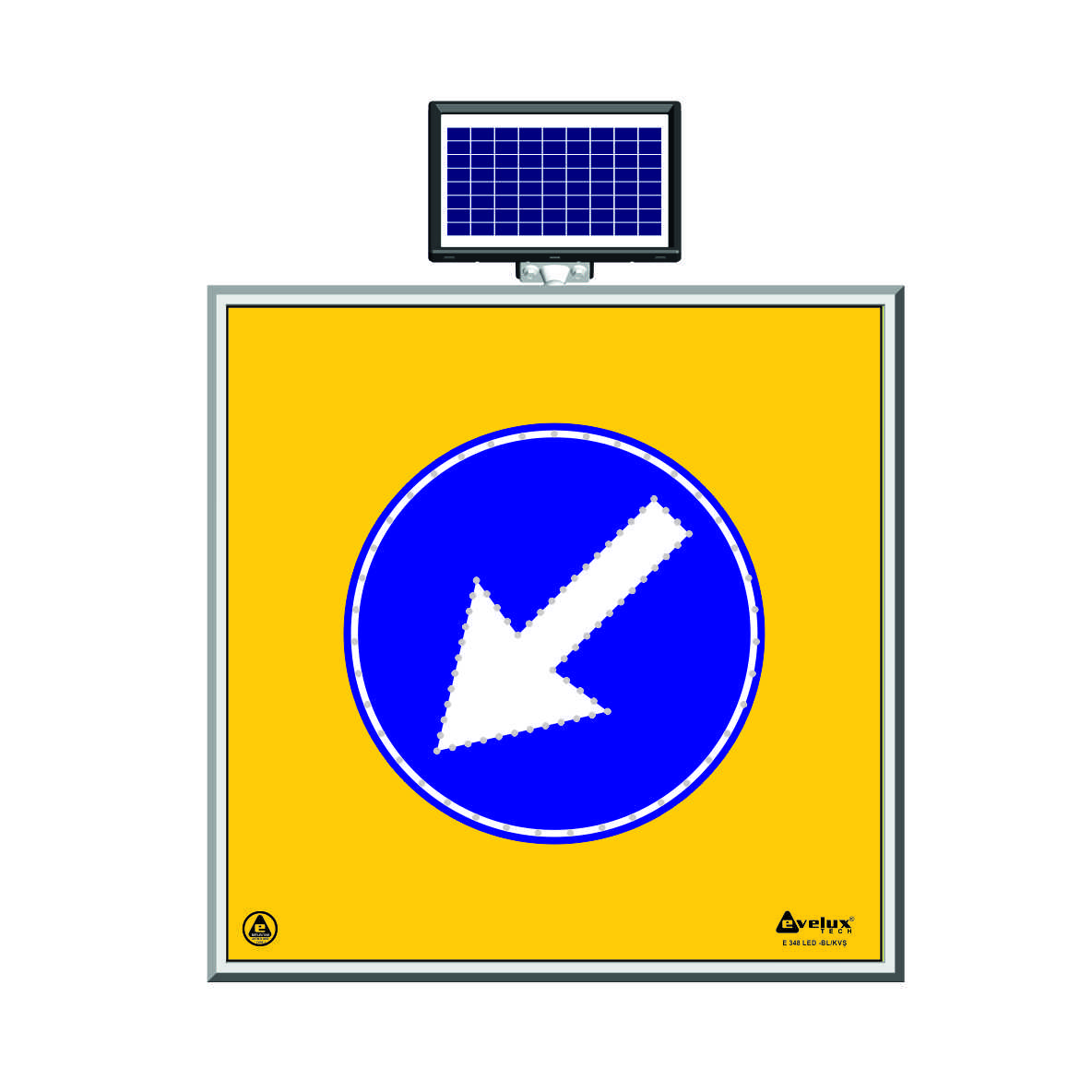 11700 S-LD - Alt. 17  Solar Flashing Led Road Maintenance Sign