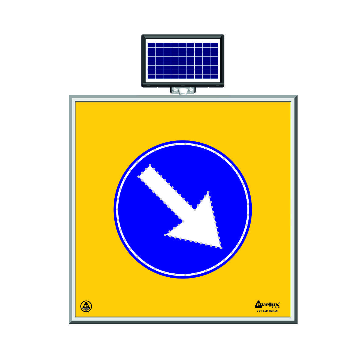 11700 S-LD - Alt. 18  Solar Flashing Led Road Maintenance Sign