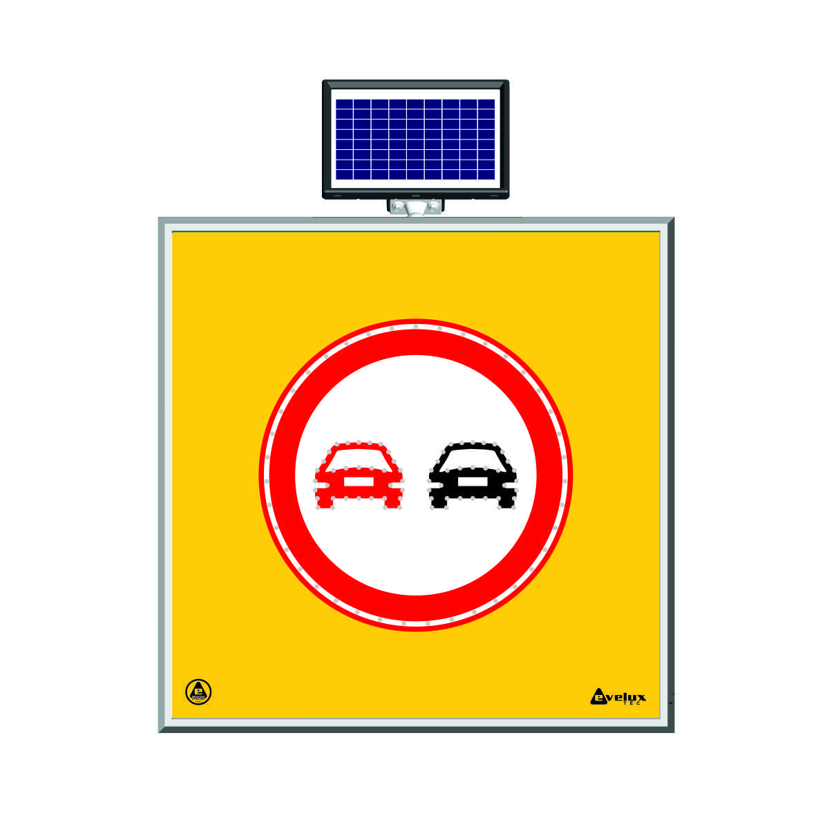 11700 S-LD - Alt. 3 Solar Flashing Led Road Maintenance Sign