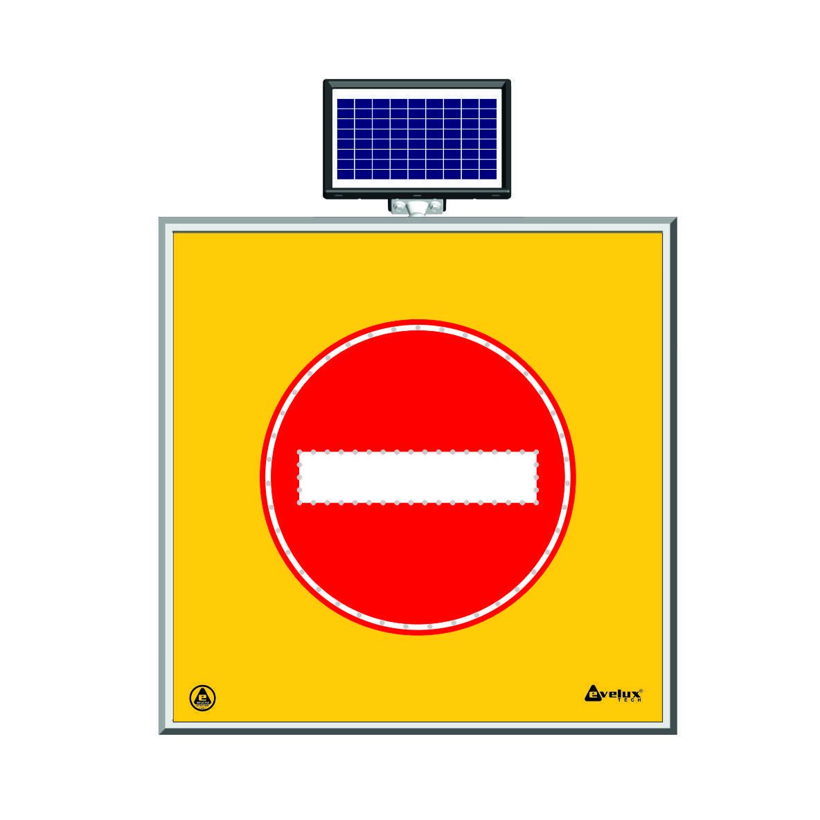 11700 S-LD - Alt. 4 Solar Flashing Led Road Maintenance Sign