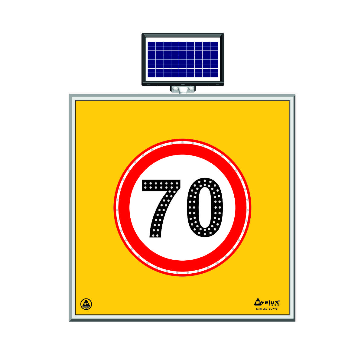 11700 S-LD - Alt. 7 Solar Flashing Led Road Maintenance Sign