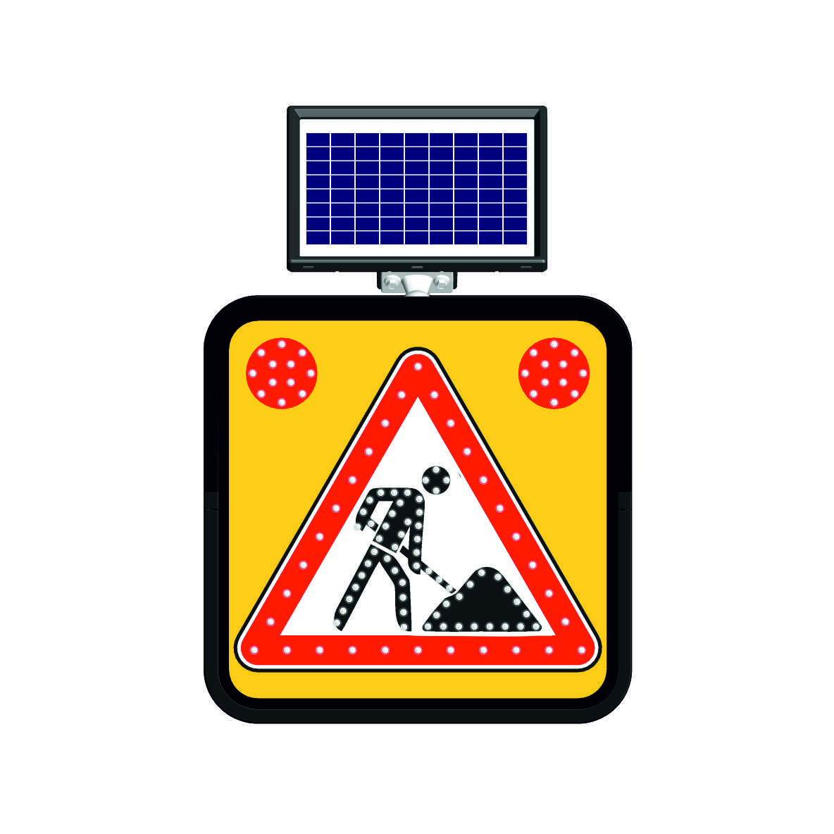 11800 FL - Alt.1 Solar Flashing LED Road Maintenance Sign