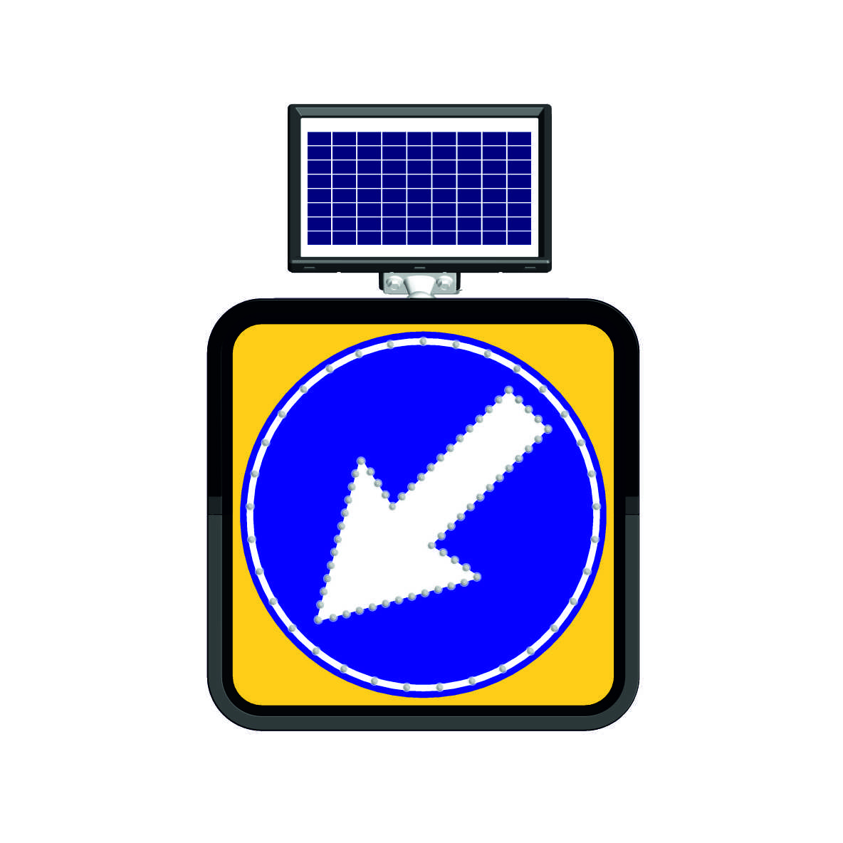 11800 FL Alt. 11 Napelemes LED Biztonsági Figyelmeztető Jelzés