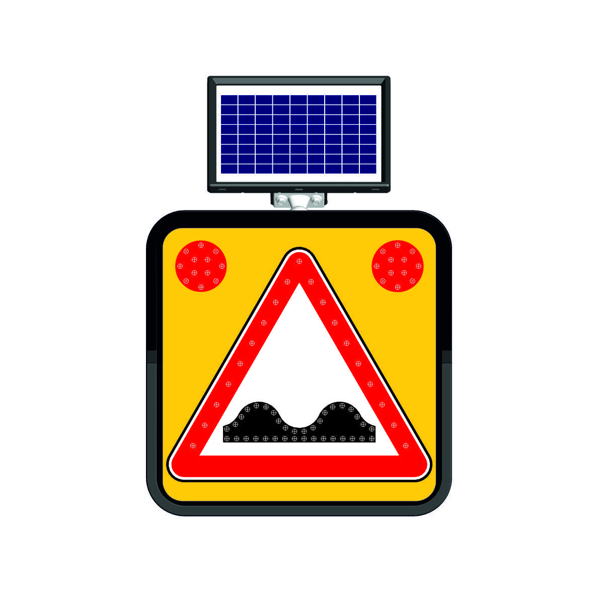 11800 FL - Alt. 6 Solar Flashing LED Road Maintenance Sign