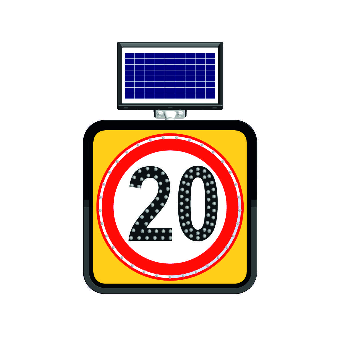 11800 FL - Şekil 3 Solar LED'li Yol Bakım Levhası
