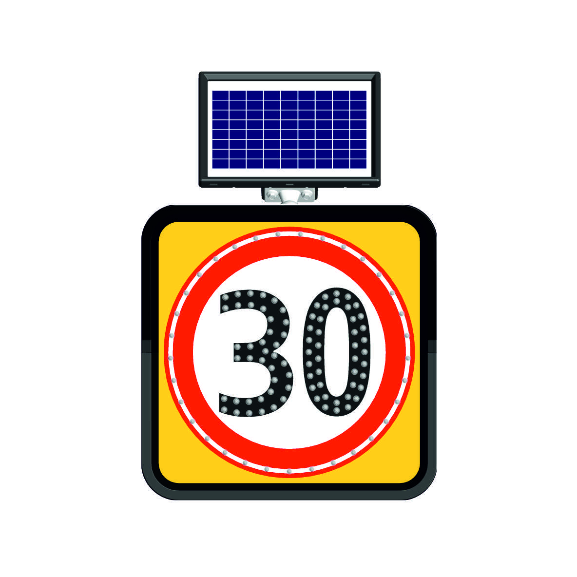 11800 FL - Şekil 4 Solar LED'li Yol Bakım Levhası