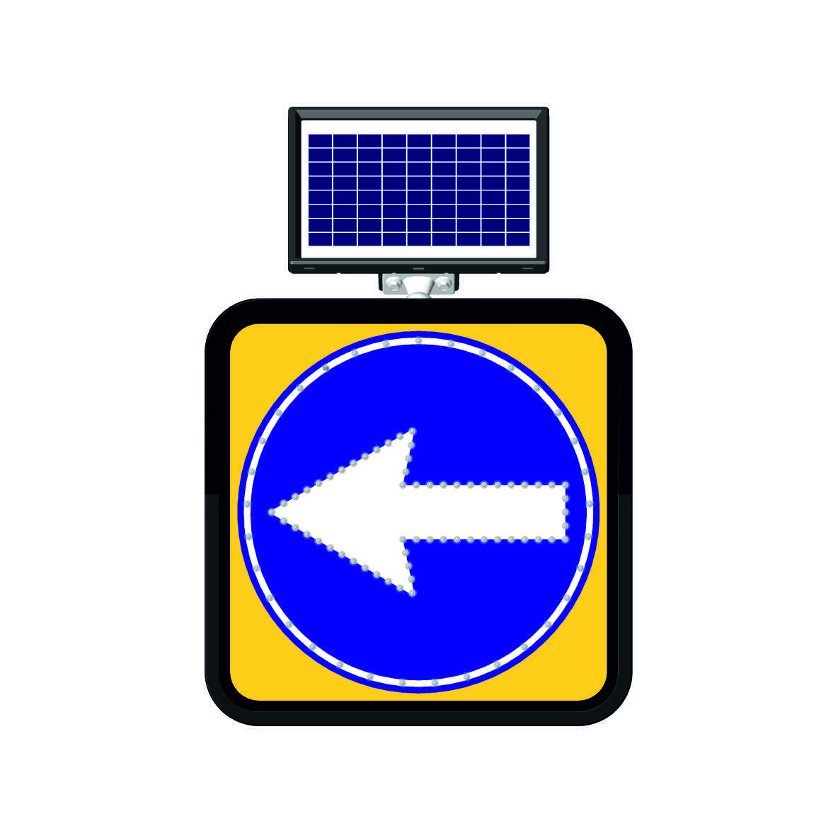 11800 FL - Şekil 8 Solar LED'li Yol Bakım Levhası