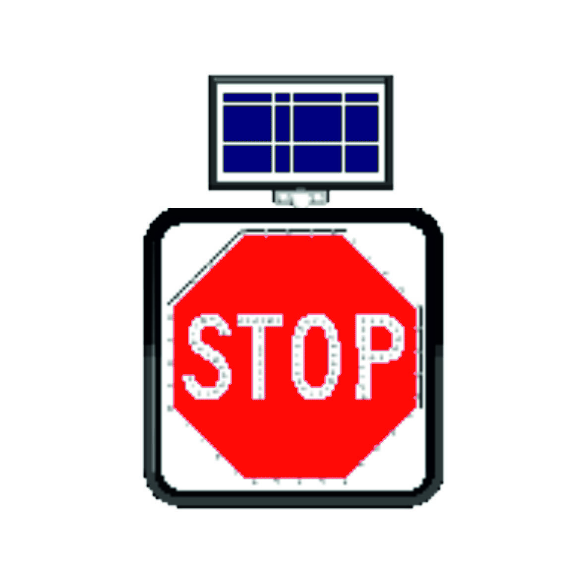 21800 FL - Alt. 4 Solar Flashing Led Road Warning Sign