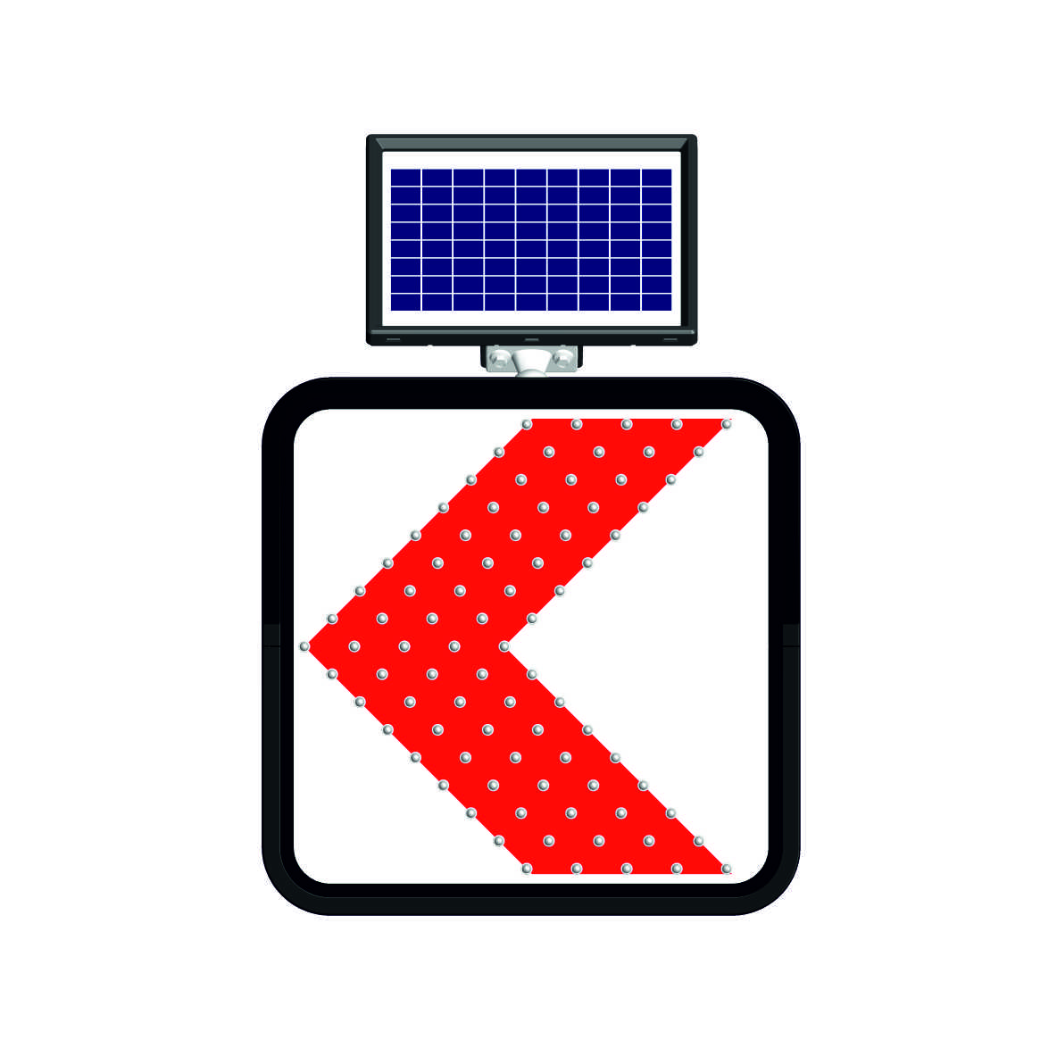 21800 FL - Alt. 6  Solar Flashing Led Road Warning Sign