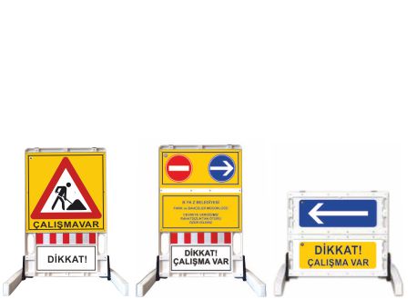 Összecsukható Forgalomfigyelmeztető Táblák Barrikádok