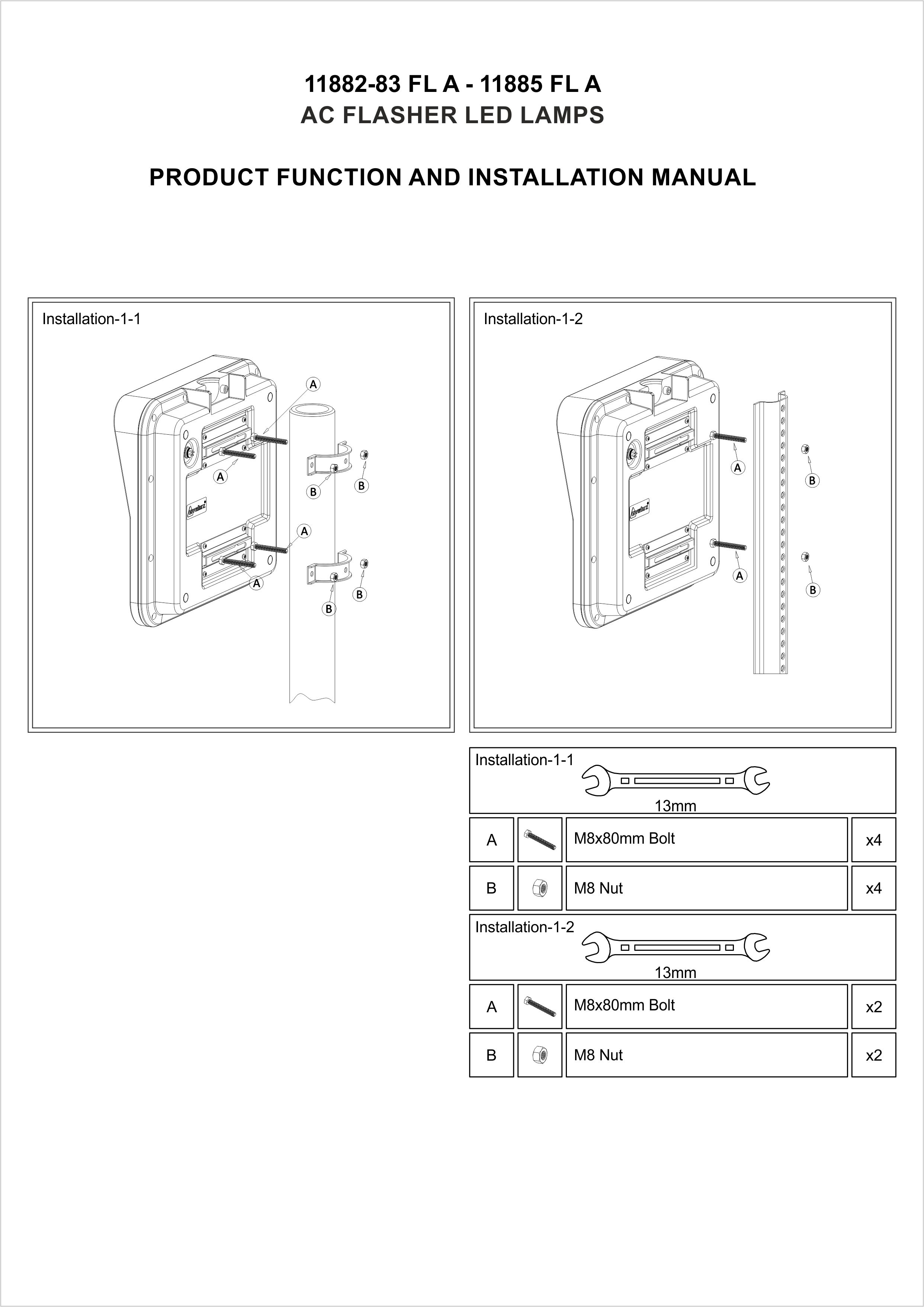 11883 FL A INSTALLATION MANUAL